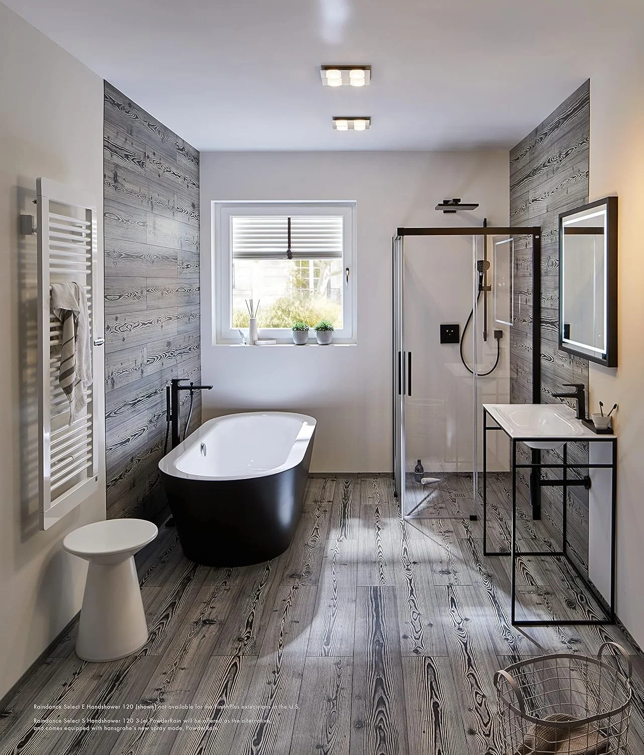 نگهدارنده گوشی دوش دستی هانسگروهه مدل Porter E با نصب آسان، طراحی مدرن و رنگ مشکی مات، 28387671 نگهدارنده گوشی دوش دستی هانسگروهه مدل Porter E با نصب آسان، طراحی مدرن و رنگ مشکی مات، 28387671