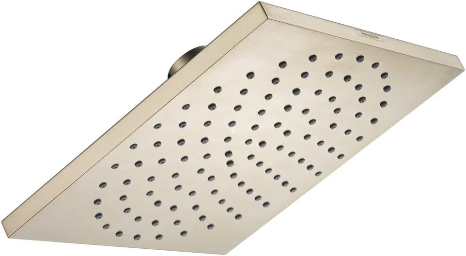 سردوش حمام هانسگروهه ۷ اینچی مدرن ممتاز با یک حالت پاشش و تمیز کردن آسان QuickClean با روکش نیکل برس خورده، 27404821