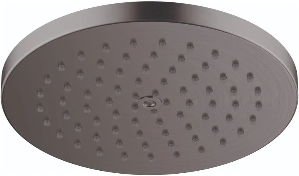 سردوش حمام هانسگروهه رین‌دنس S با قطر 7 اینچ، جریان کم، مدرن، تک حالته، صرفه‌جویی در مصرف آب با فناوری QuickClean، رنگ مشکی کروم مات، مدل 27629341، با جریان 6.6 لیتر در دقیقه