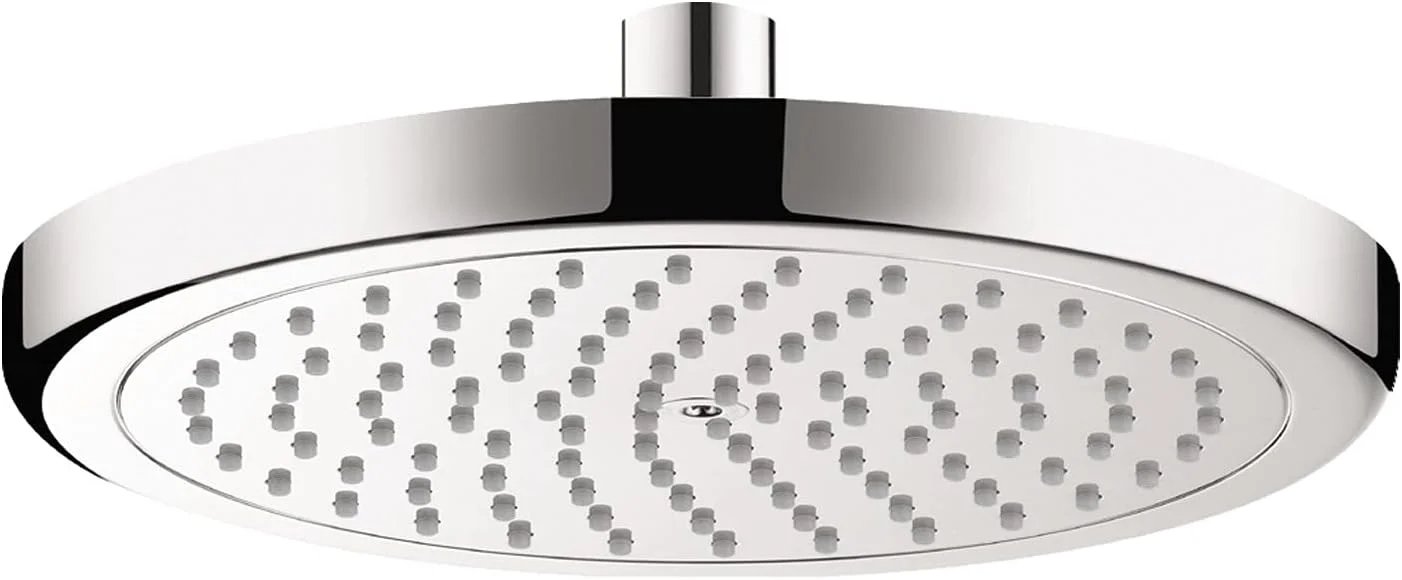 سردوش حمام ۹ اینچی هانسگروهه کروما، مدرن، تک حالته RainAir با فناوری Airpower و QuickClean، رنگ کروم، مدل 26465001