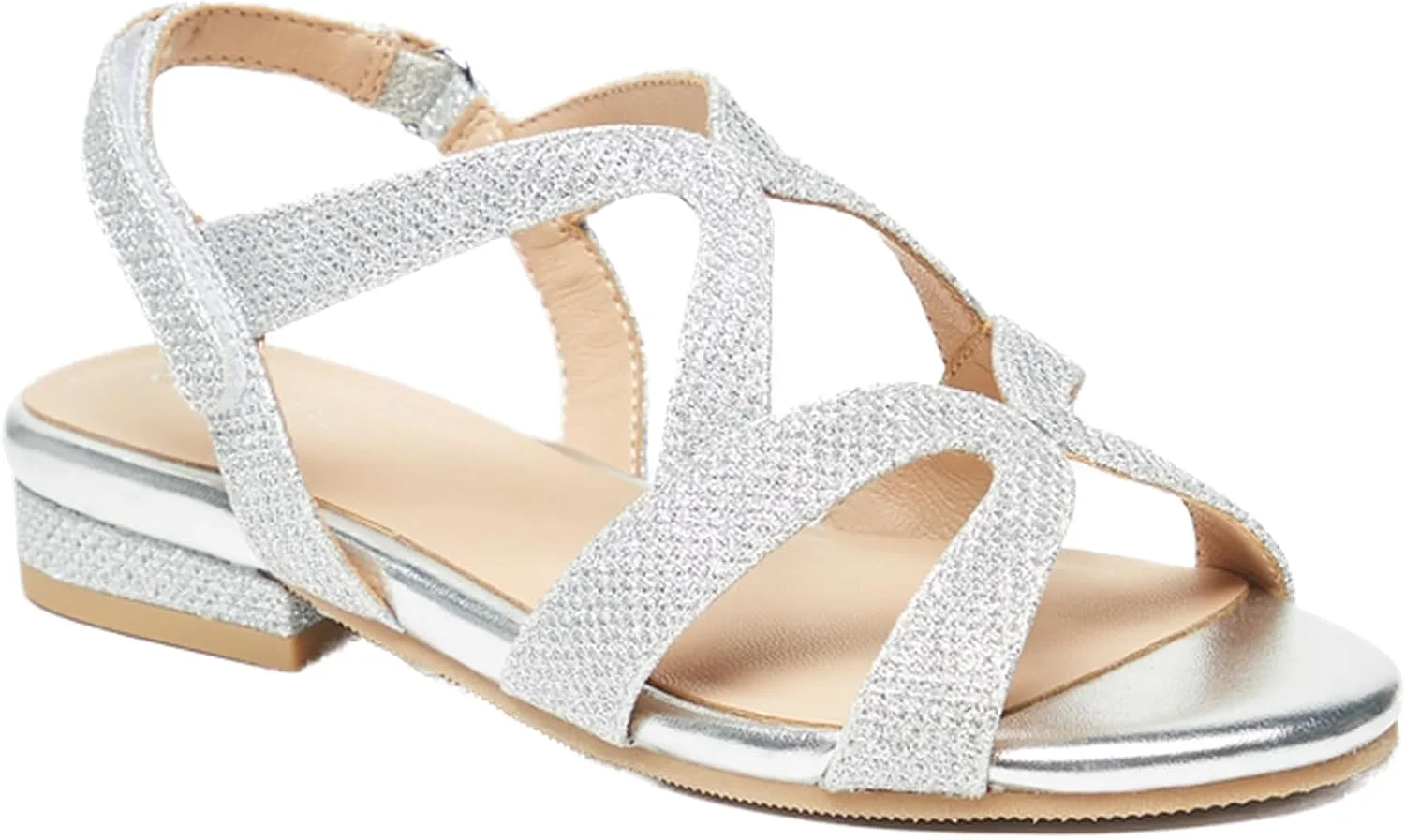 صندل های تخت بافت دار دخترانه Celeste - 166102259 با بست قلاب و حلقه