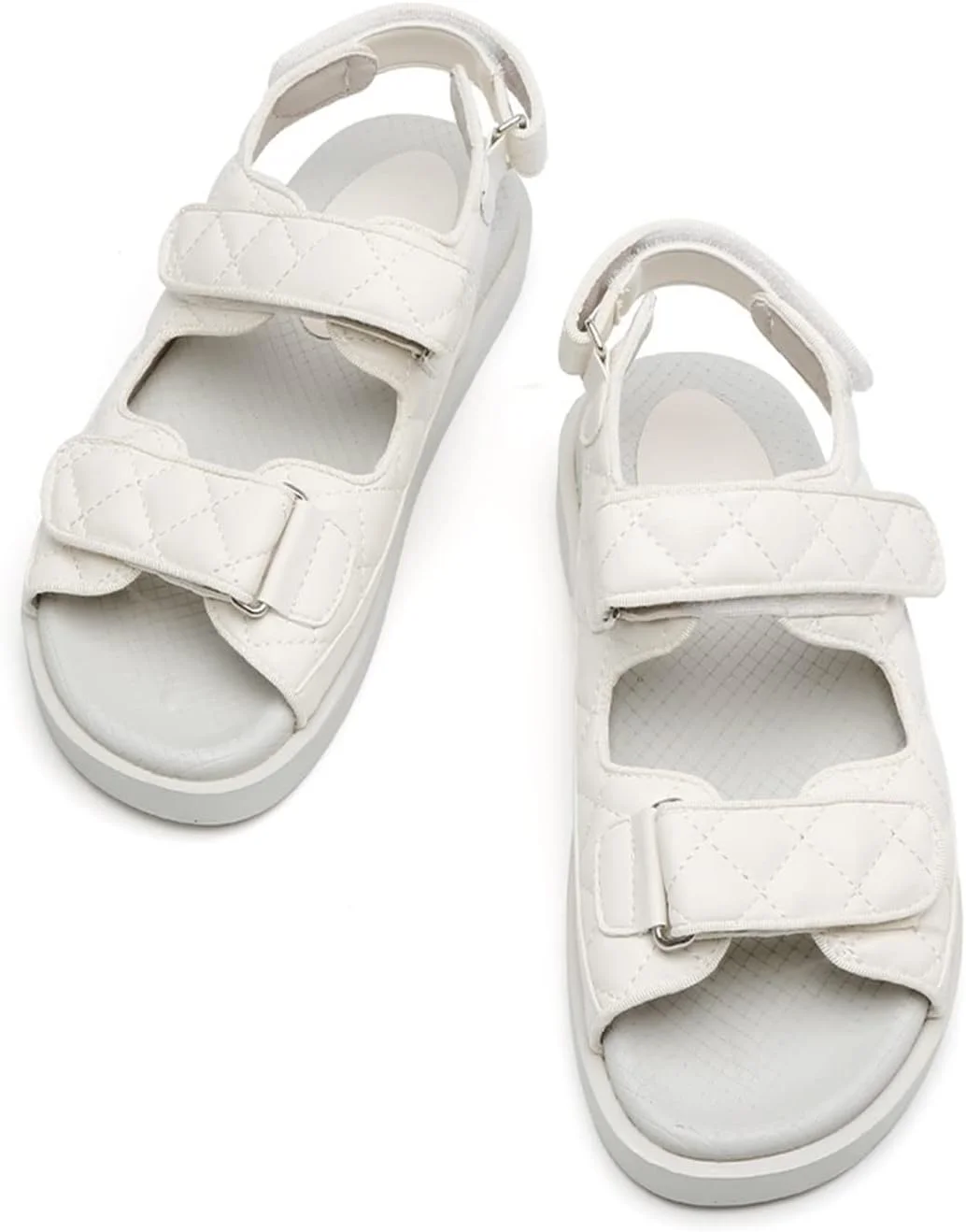 صندل زنانه، صندل تخت زنانه، کفش پلتفرم توری، صندل راحت زیره نرم زنانه (36)