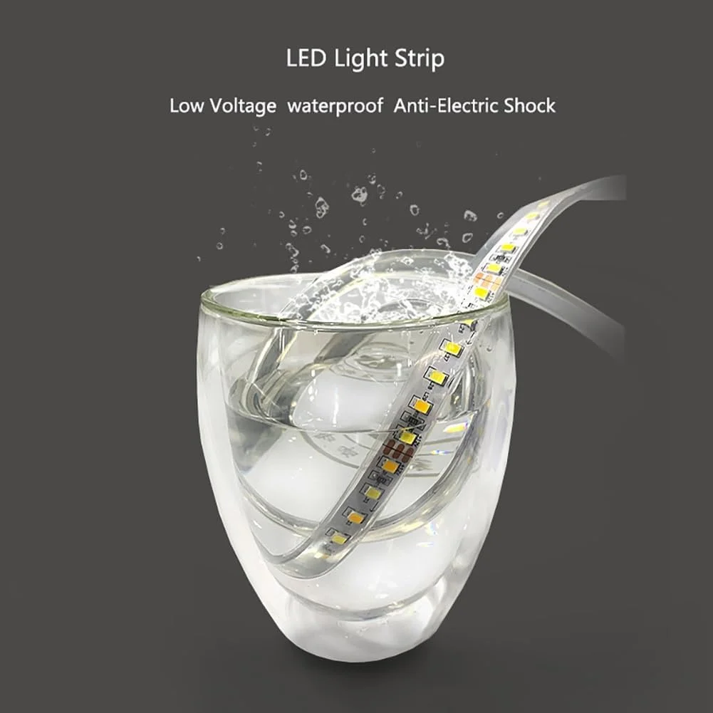 آینه دیواری نیمه ماه 40x80 سانتی متر، آینه حمام ضد بخار LED با نور قابل تنظیم 3 رنگ، آینه تزئینی با کلید لمسی (برش چپ، 40x80CM) (برش راست 80x40 سانتی متر)