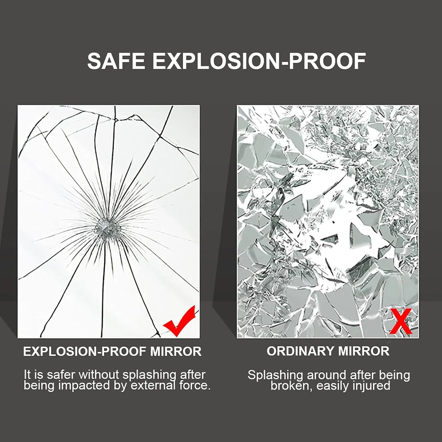 آینه بیضی ال ای دی 900x500 میلی‌متری مناسب حمام، با قابلیت تنظیم نور در 3 رنگ و ضد بخار، مناسب آرایش