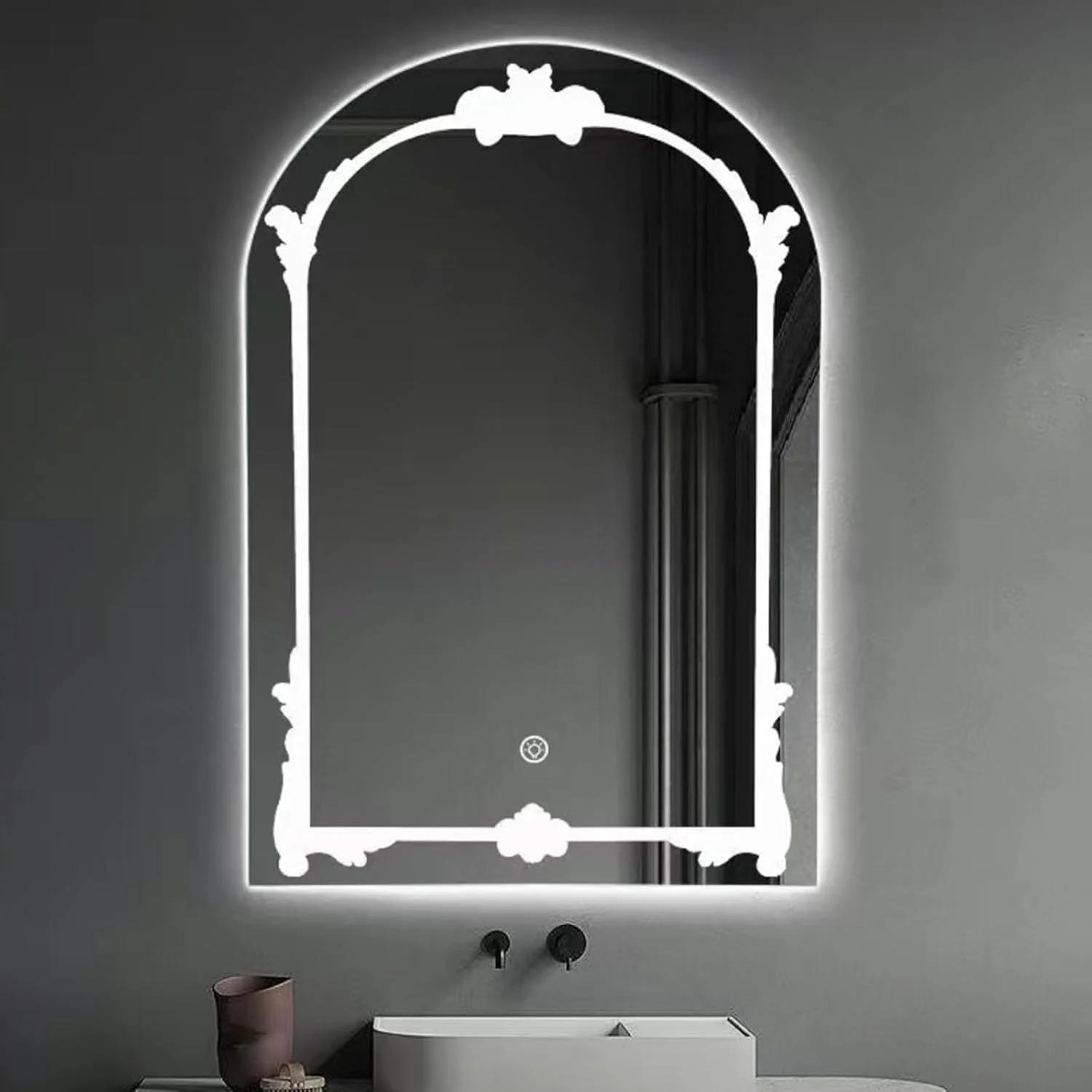 آینه حمام ال ای دی 60X90 سانتی متر، نور 3 رنگ قابل تنظیم، آینه روشویی حمام دیواری نوردار، آینه آرایش هوشمند با کلید لمسی (تک رنگ 60x90 سانتی متر) آینه حمام ال ای دی 60X90 سانتی متر، نور 3 رنگ قابل تنظیم، آینه روشویی حمام دیواری نوردار، آینه آرایش هوشمند با کلید لمسی (تک رنگ 60x90 سانتی متر)