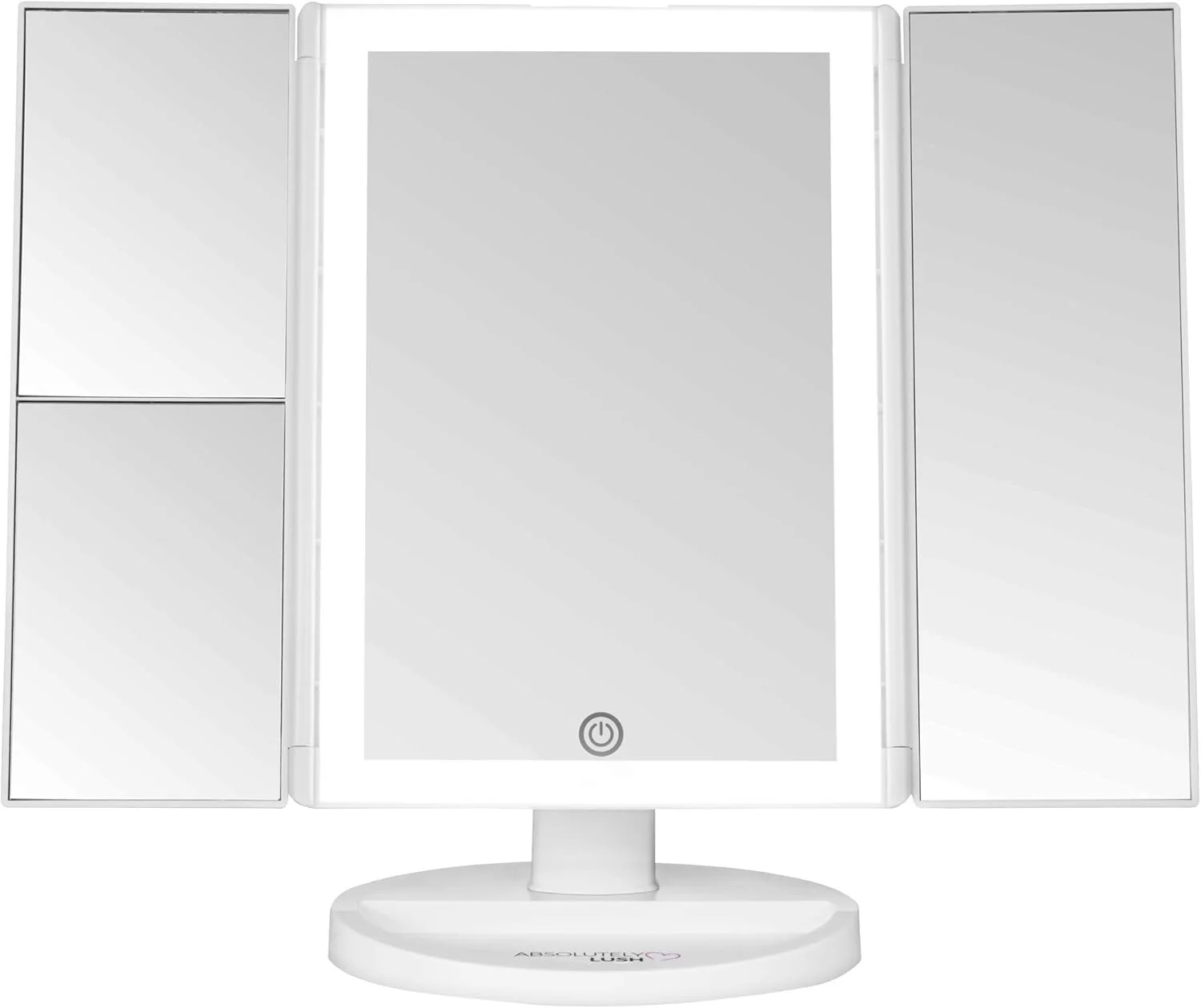 آینه آرایشی روشن با نور، آینه رومیزی با چراغ، کم نور شدن صفحه لمسی، سه تایی 1x 2X 3X بخش های بزرگنمایی، آینه بزرگنمایی روشن کننده آرایشی با وضوح بالا قابل حمل آینه آرایشی روشن با نور، آینه رومیزی با چراغ، کم نور شدن صفحه لمسی، سه تایی 1x 2X 3X بخش های بزرگنمایی، آینه بزرگنمایی روشن کننده آرایشی با وضوح بالا قابل حمل