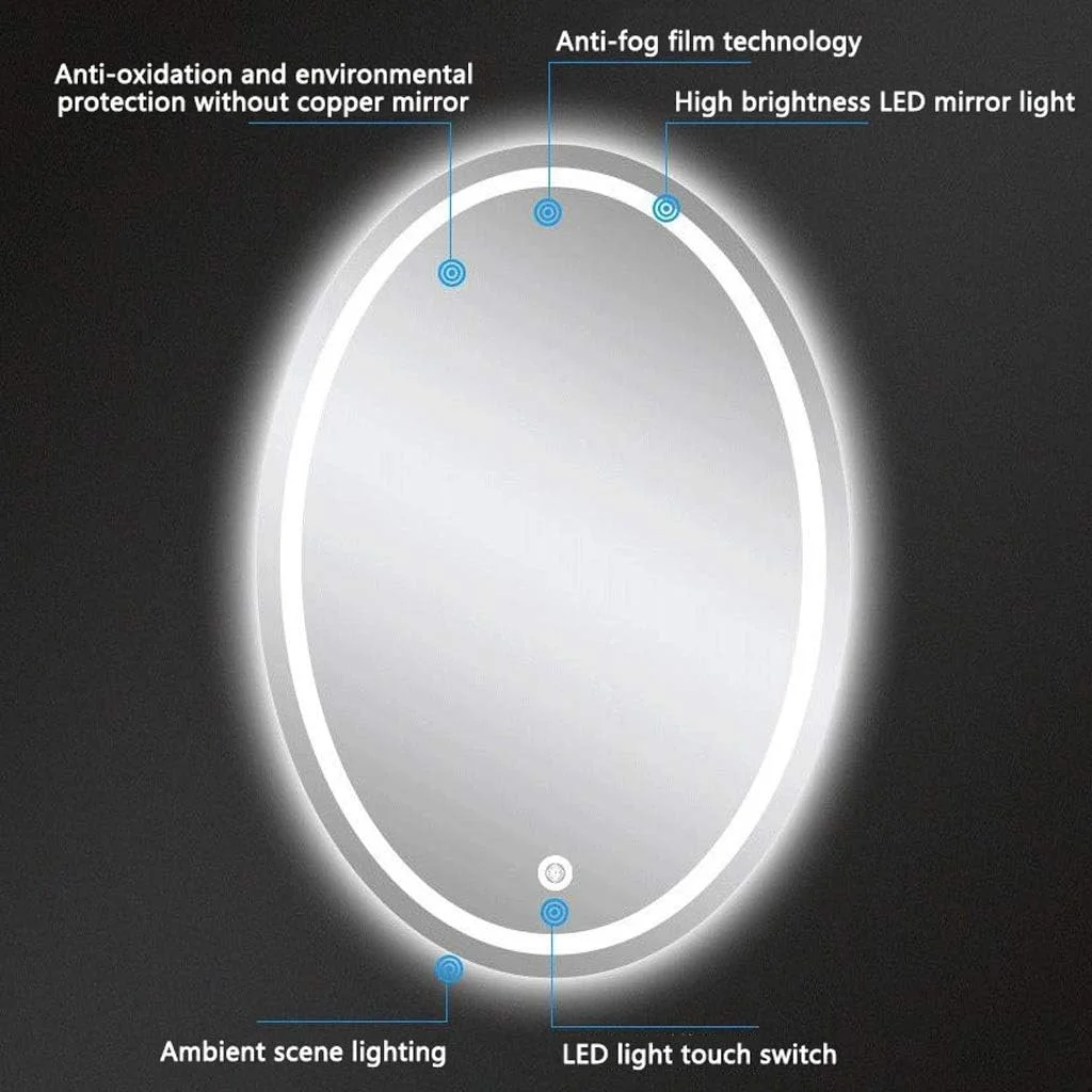 آینه حمام ال ای دی با نور پس زمینه و پد ضد بخار، مناسب برای اصلاح، آرایش، اتاق خواب، نشیمن، راهرو و هر اتاق | کد کالا: LJW-476 (نور گرم) آینه حمام ال ای دی با نور پس زمینه و پد ضد بخار، مناسب برای اصلاح، آرایش، اتاق خواب، نشیمن، راهرو و هر اتاق | کد کالا: LJW-476 (نور گرم)