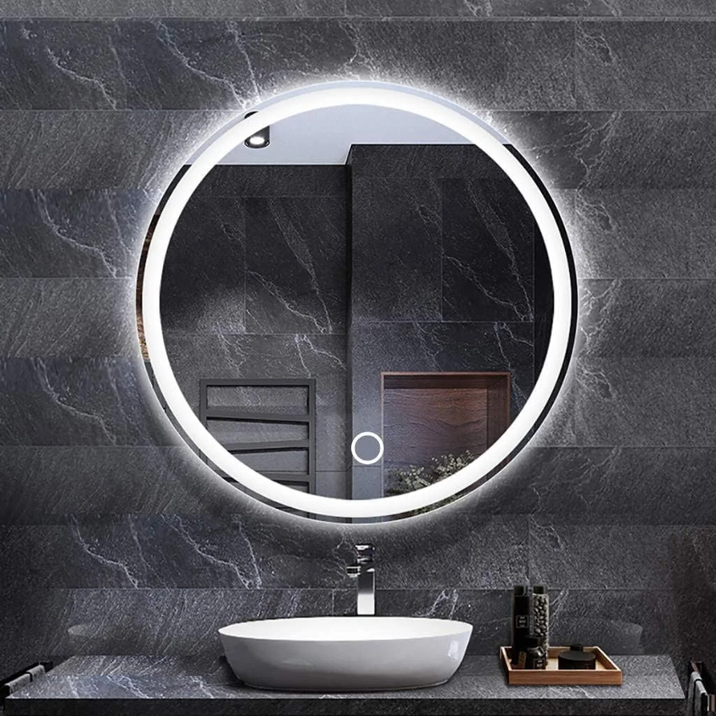 آینه حمام LED دیواری با نورپردازی، دارای سیستم ضد بخار، قابلیت تنظیم نور و کلید لمسی برای آرایش و اصلاح - دو برابر راحتی آینه حمام LED دیواری با نورپردازی، دارای سیستم ضد بخار، قابلیت تنظیم نور و کلید لمسی برای آرایش و اصلاح - دو برابر راحتی