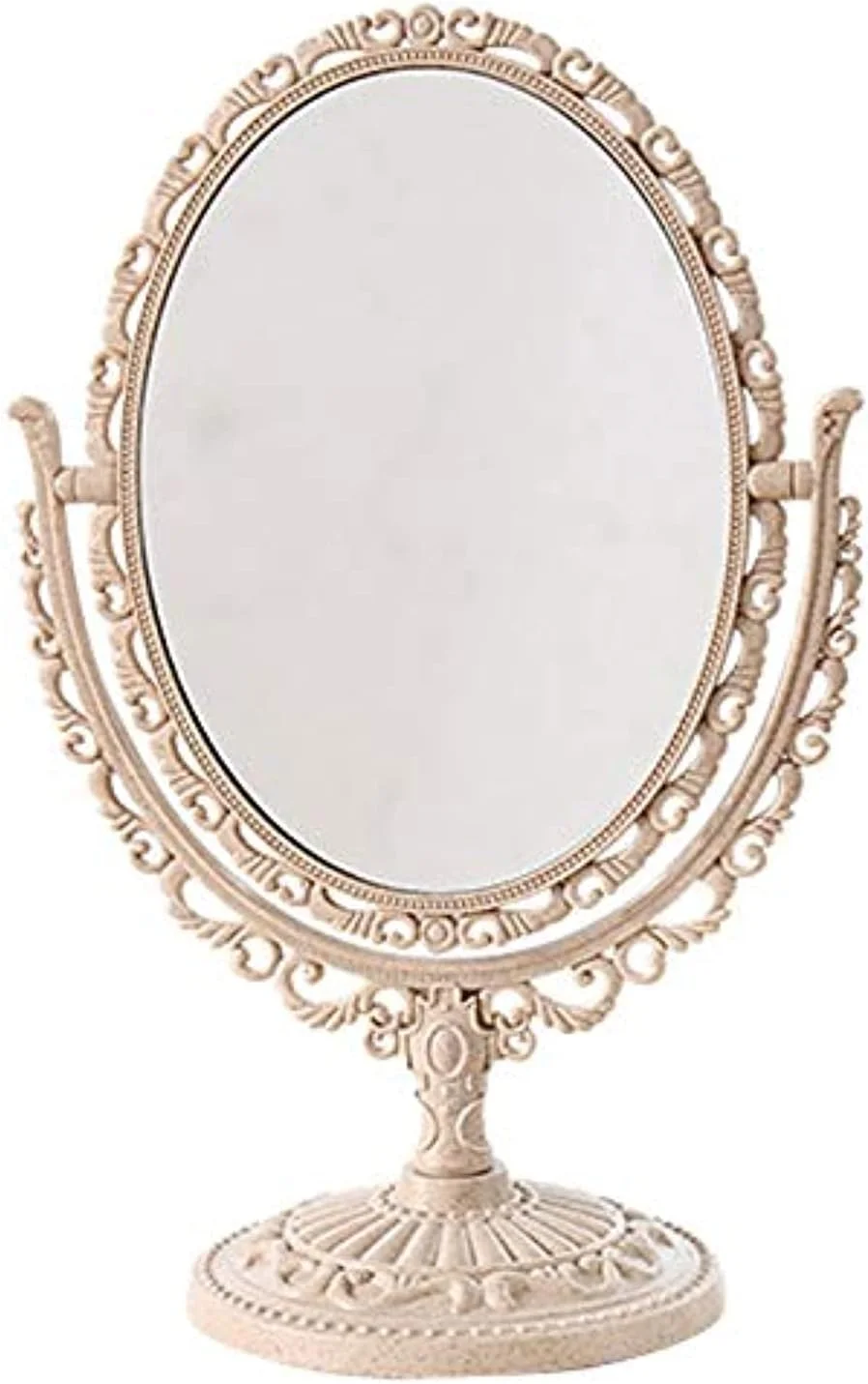 آینه آرایشی آفوگاتو، آینه دو طرفه بیضی شکل با قابلیت بزرگنمایی برای اتاق خواب، حمام و منزل، چرخش 360 درجه با پایه رومیزی شیک، طراحی اروپایی و پایه ضد لغزش آینه آرایشی آفوگاتو، آینه دو طرفه بیضی شکل با قابلیت بزرگنمایی برای اتاق خواب، حمام و منزل، چرخش 360 درجه با پایه رومیزی شیک، طراحی اروپایی و پایه ضد لغزش