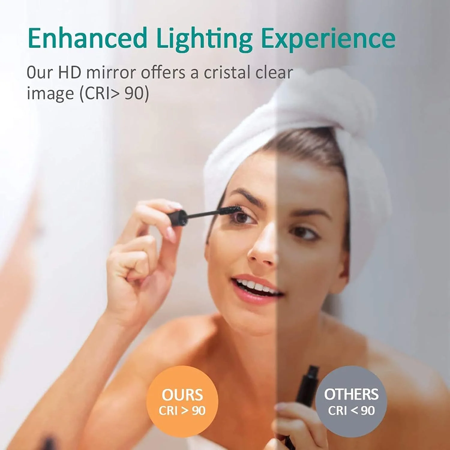 آینه LED حسگر دار، آینه آرایشی بیضی با حسگر بدن انسان، آینه حمام ضد آب و ضد مه با نور قابل تنظیم و قاب فلزی نصب شده روی دیوار (50x90 سانتی متر) دو برابر راحتی آینه LED حسگر دار، آینه آرایشی بیضی با حسگر بدن انسان، آینه حمام ضد آب و ضد مه با نور قابل تنظیم و قاب فلزی نصب شده روی دیوار (50x90 سانتی متر) دو برابر راحتی