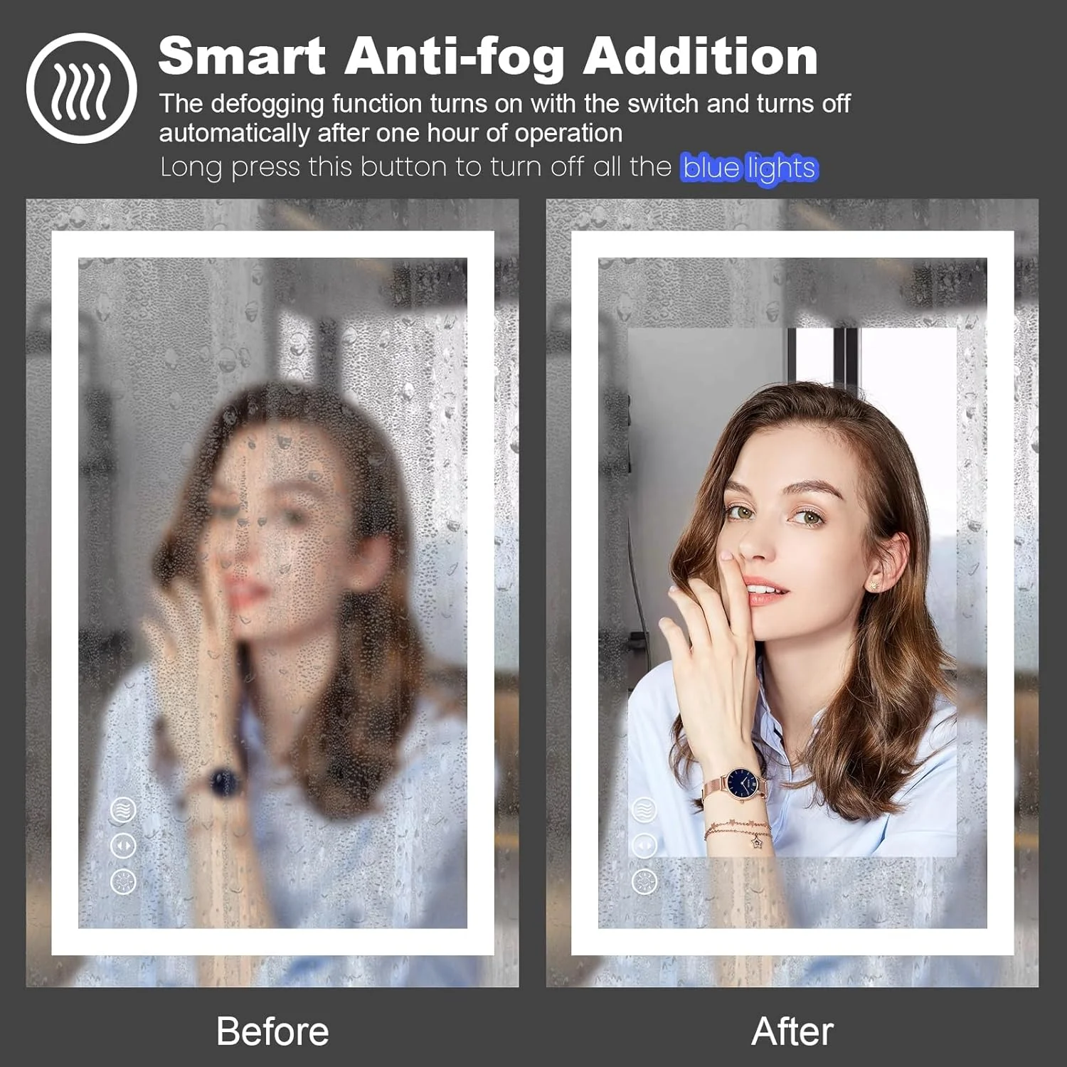 آینه حمام ال ای دی Amorho با نور پس زمینه و جلو، 72" X32"، آینه دیواری بزرگ با قابلیت تنظیم نور، ضد بخار، ضد شکست، حافظه، 3 رنگ، آینه روشویی ال ای دی دوبل آینه حمام ال ای دی Amorho با نور پس زمینه و جلو، 72" X32"، آینه دیواری بزرگ با قابلیت تنظیم نور، ضد بخار، ضد شکست، حافظه، 3 رنگ، آینه روشویی ال ای دی دوبل