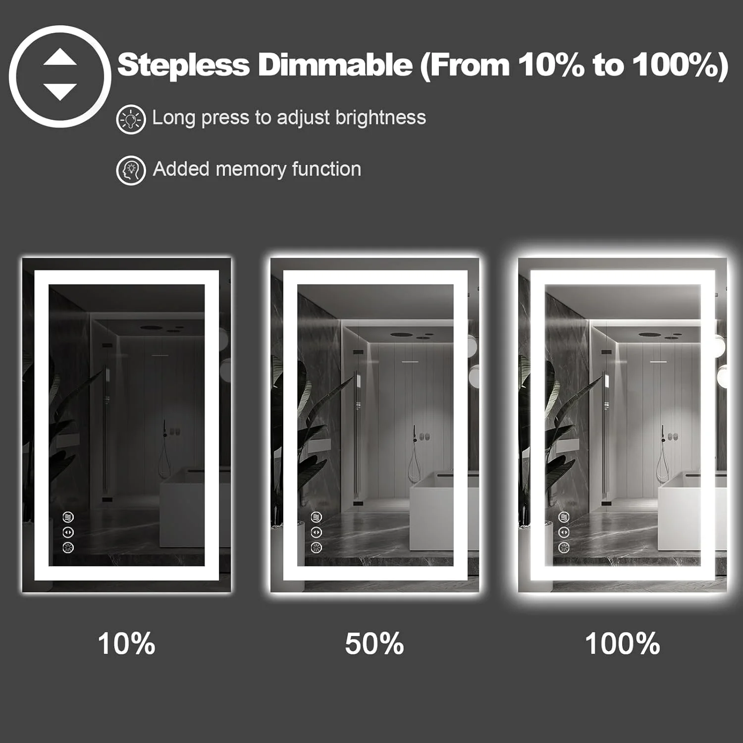 آینه حمام ال ای دی Amorho با نور پس زمینه و جلو، ابعاد 36x32 اینچ، آینه دیواری با قابلیت تنظیم نور، ضد بخار، ضد شکستگی، دارای حافظه، 3 رنگ، آینه روشویی ال ای دی دوگانه (افقی/عمودی) آینه حمام ال ای دی Amorho با نور پس زمینه و جلو، ابعاد 36x32 اینچ، آینه دیواری با قابلیت تنظیم نور، ضد بخار، ضد شکستگی، دارای حافظه، 3 رنگ، آینه روشویی ال ای دی دوگانه (افقی/عمودی)