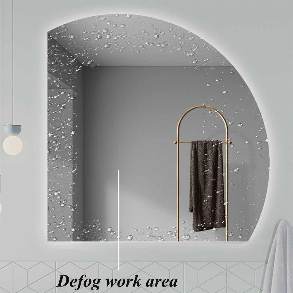 آینه دیواری نیمدایره ضد بخار با نور الایدی، آینه حمام با نور پسزمینه 90 سانتیمتری، آینه ورودی ضد آب و تزئینی (نور گرم 100 سانتیمتر) آینه دیواری نیمدایره ضد بخار با نور الایدی، آینه حمام با نور پسزمینه 90 سانتیمتری، آینه ورودی ضد آب و تزئینی (نور گرم 100 سانتیمتر)