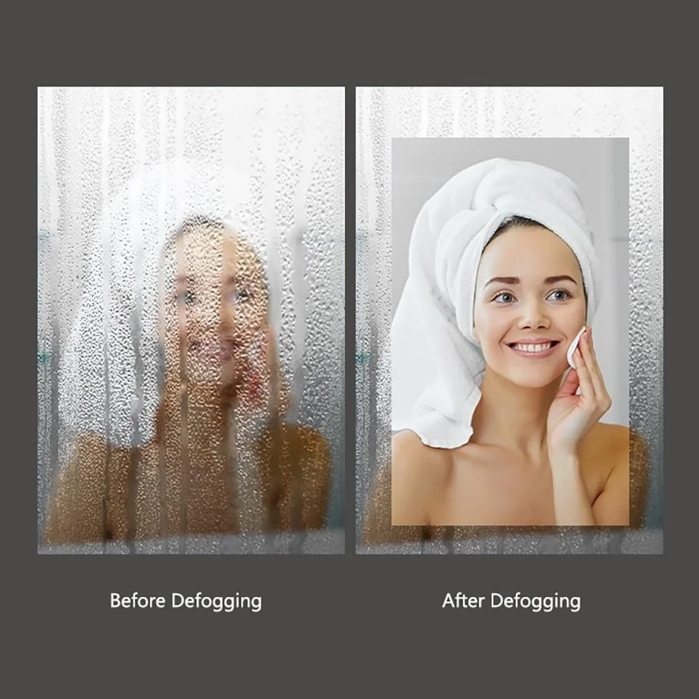 آینه حمام ضد بخار، آینه دیواری LED با قابلیت تنظیم نور و 3 رنگ با کلید لمسی - آینه آرایش هوشمند مدرن برای دکور (برش سمت چپ 80x120 سانتی متر) آینه حمام ضد بخار، آینه دیواری LED با قابلیت تنظیم نور و 3 رنگ با کلید لمسی - آینه آرایش هوشمند مدرن برای دکور (برش سمت چپ 80x120 سانتی متر)