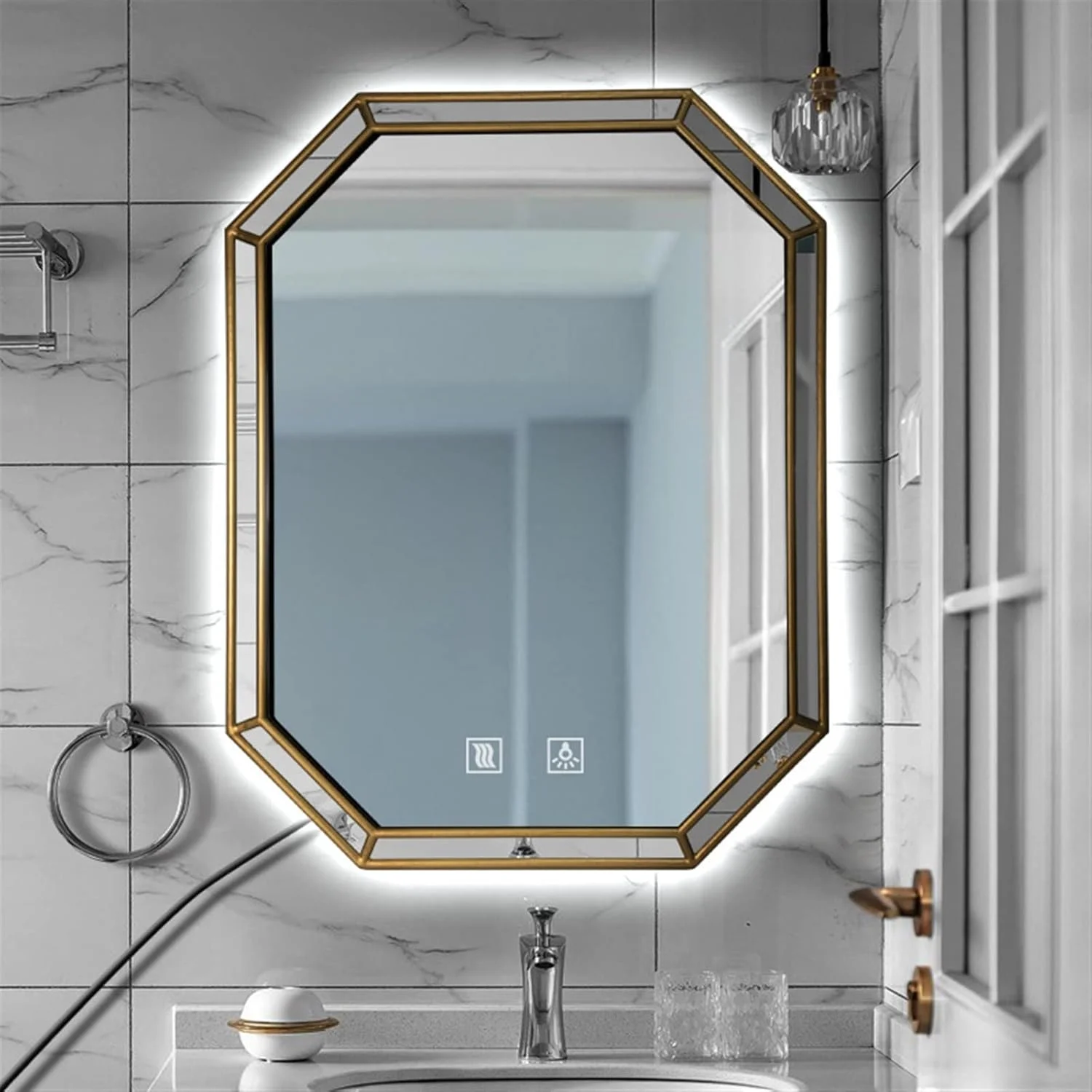 آینه روشویی حمام، آینه ضد بخار توالت، آینه آویز، آینه حمام، آینه توالت دیواری