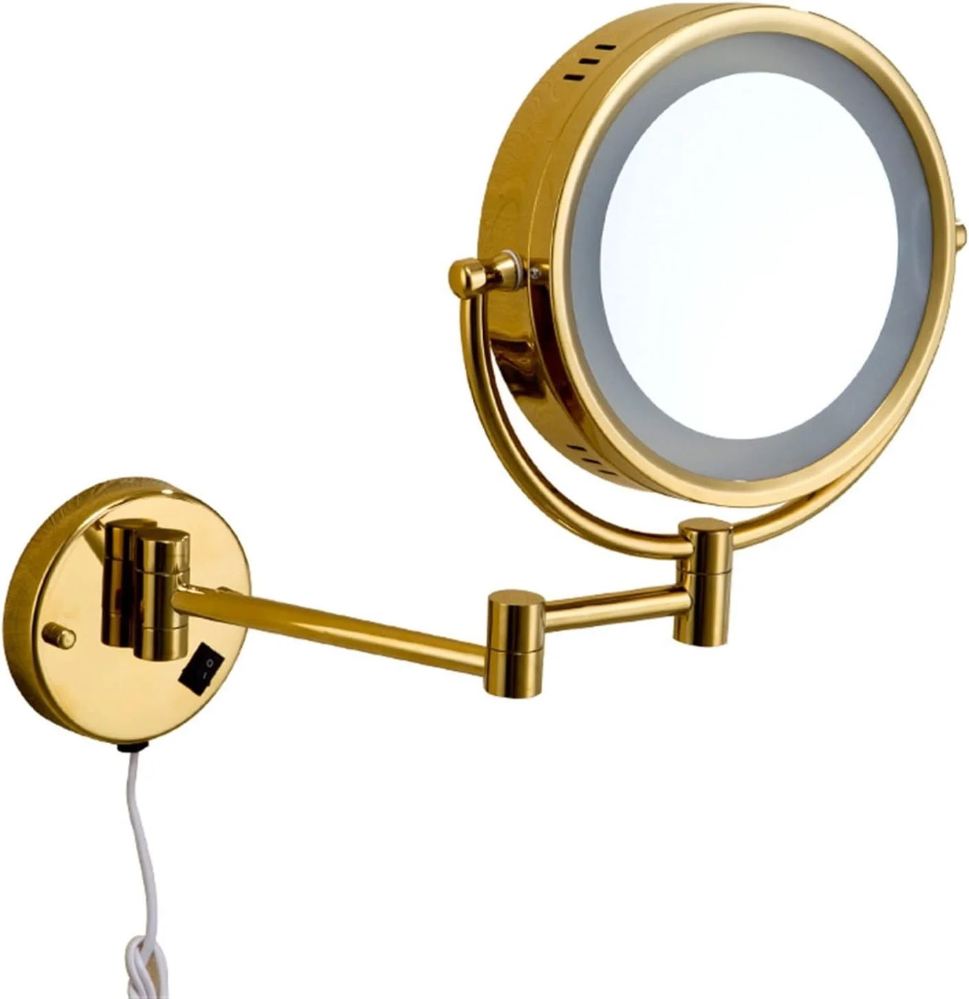 آینه حمام، آینه های بزرگنمایی دیواری گرد ال ای دی آرایشی با نورپردازی آینه حمام