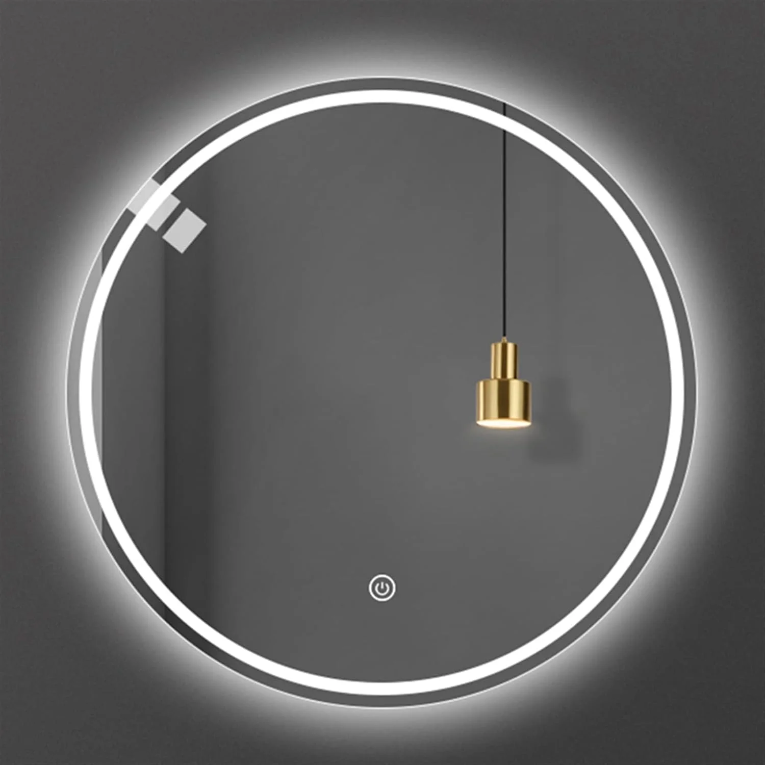 آینه گرد دیواری مناسب حمام، دوش، اصلاح صورت، روشویی و آرایش، با قابلیت خودچسب و ضد بخار