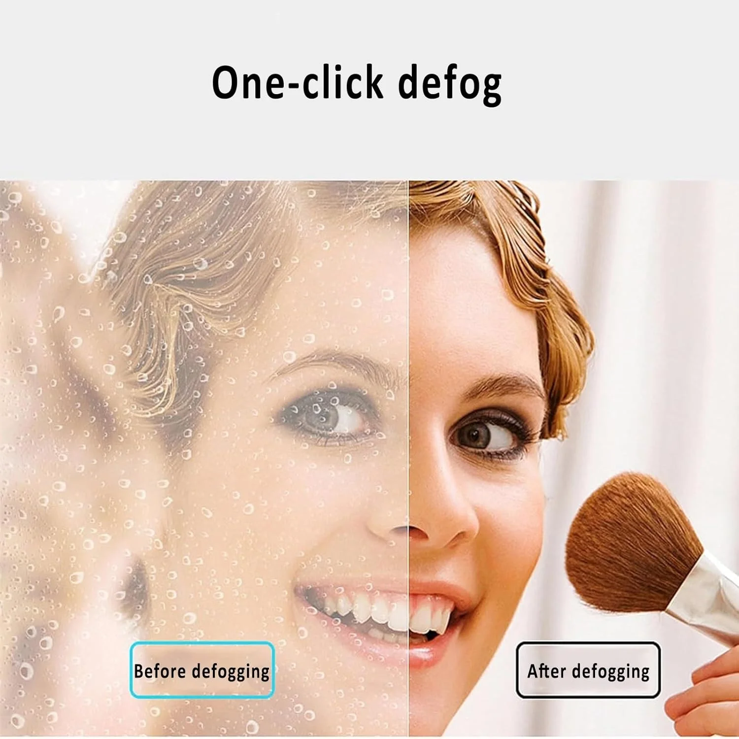 آینه ال ای دی ابری نامتقارن با نور پس زمینه، آینه روشویی ال ای دی، آینه ضد بخار مناسب آرایش و دکوراسیون حمام، با قابلیت تنظیم نور و سه رنگ