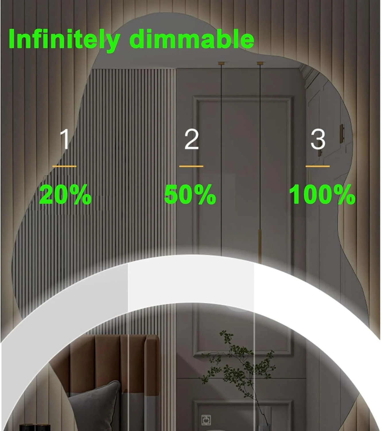 آینه حمام LED بدون قاب، آینه دیواری روشنایی نامتقارن، آینه تزئینی ابر نامنظم، آینه روشویی، سه رنگ قابل تنظیم، دکمه لمسی هوشمند، ضد انفجار آینه حمام LED بدون قاب، آینه دیواری روشنایی نامتقارن، آینه تزئینی ابر نامنظم، آینه روشویی، سه رنگ قابل تنظیم، دکمه لمسی هوشمند، ضد انفجار