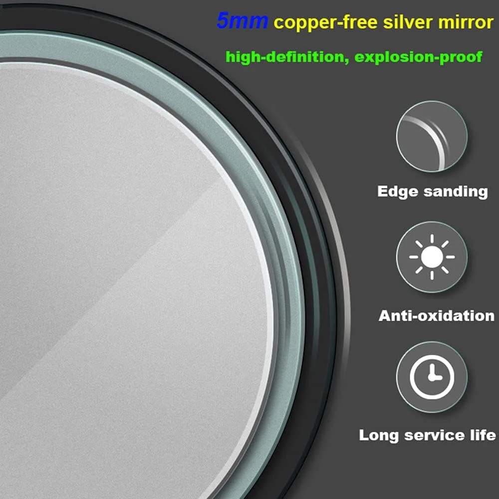 آینه گرد نور پس زمینه دار مناسب دکور دیوار حمام منزل، آینه آرایش/حمام دیواری، آینه دیواری V آینه گرد نور پس زمینه دار مناسب دکور دیوار حمام منزل، آینه آرایش/حمام دیواری، آینه دیواری V