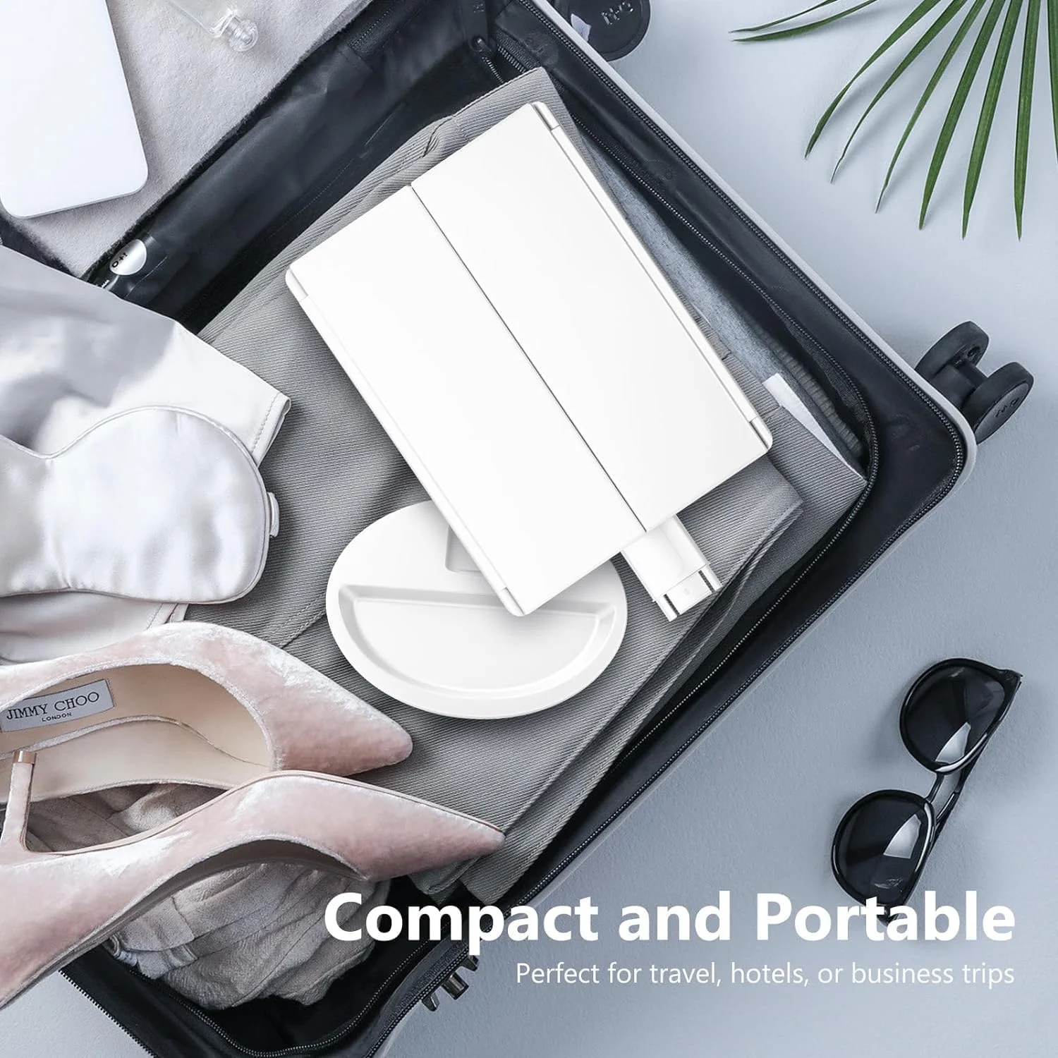 آینه آرایشی سه تایی Azonee، آینه آرایشی قابل تنظیم با نور، بزرگنمایی 1X/2X/3X/10X و آینه آرایشی صفحه لمسی برای حمام و اتاق خواب آینه آرایشی سه تایی Azonee، آینه آرایشی قابل تنظیم با نور، بزرگنمایی 1X/2X/3X/10X و آینه آرایشی صفحه لمسی برای حمام و اتاق خواب