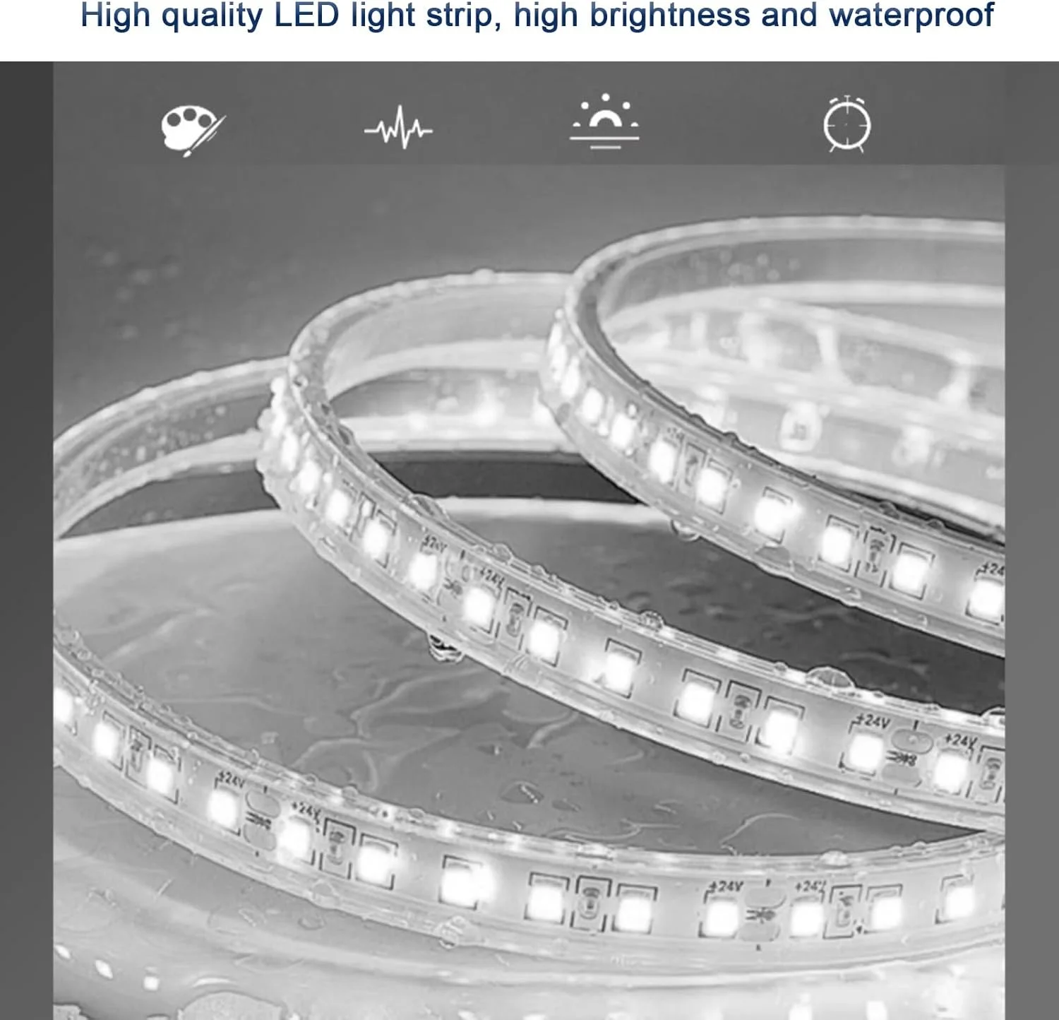 آینه حمام LED با نور پس زمینه، آینه روشویی دیواری با کلید لمسی، ضد بخار، کلید دیمر و 3 رنگ (H100*W60cm/H39.4*W23.6IN)