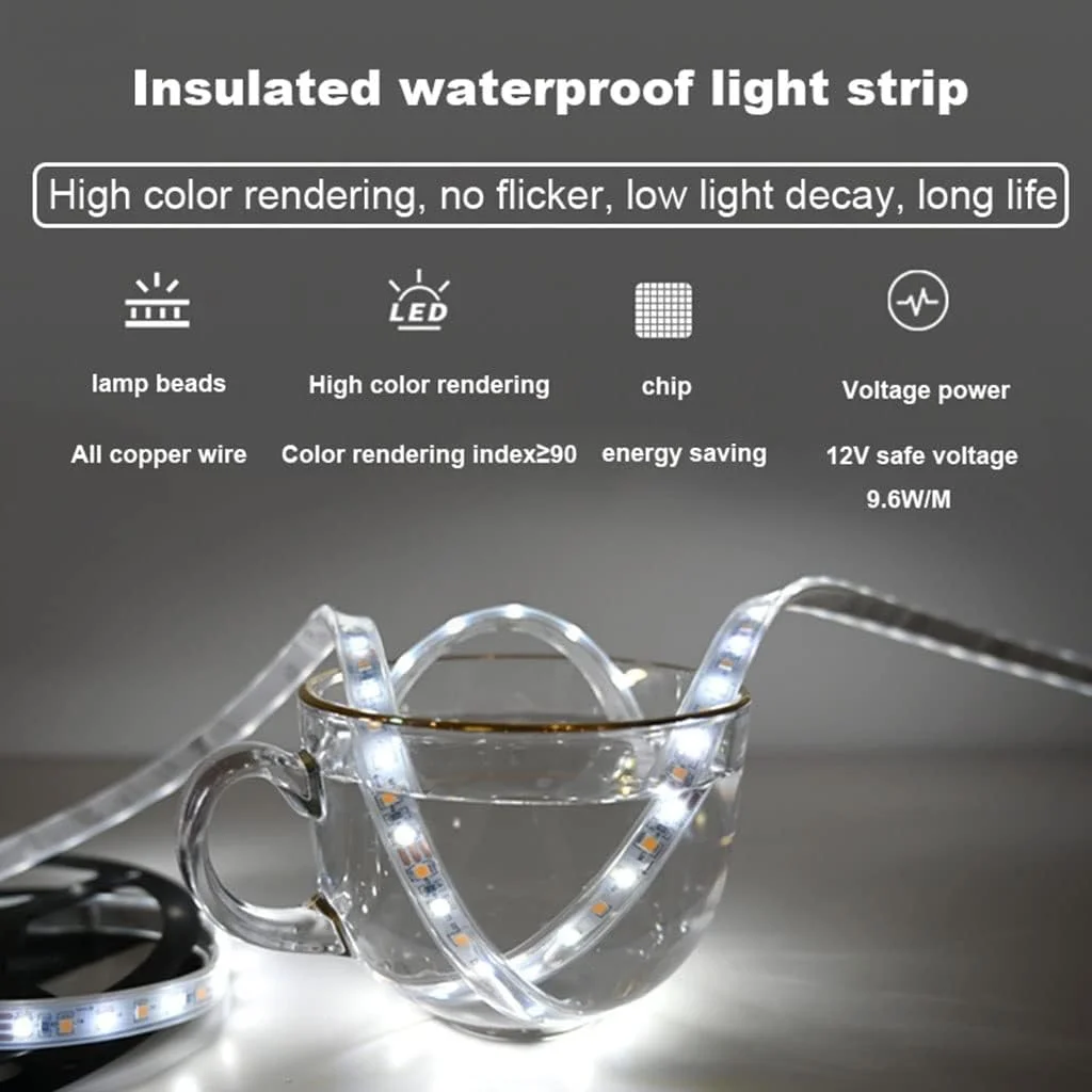 آینه روشویی گرد هوشمند با نور پس زمینه، آینه حمام LED با چراغ، ضد بخار، آینه نقره ای بدون مس HD 5 میلی متری (رنگ: نور گرم، اندازه: آینه حمام 80 سانتی متر)