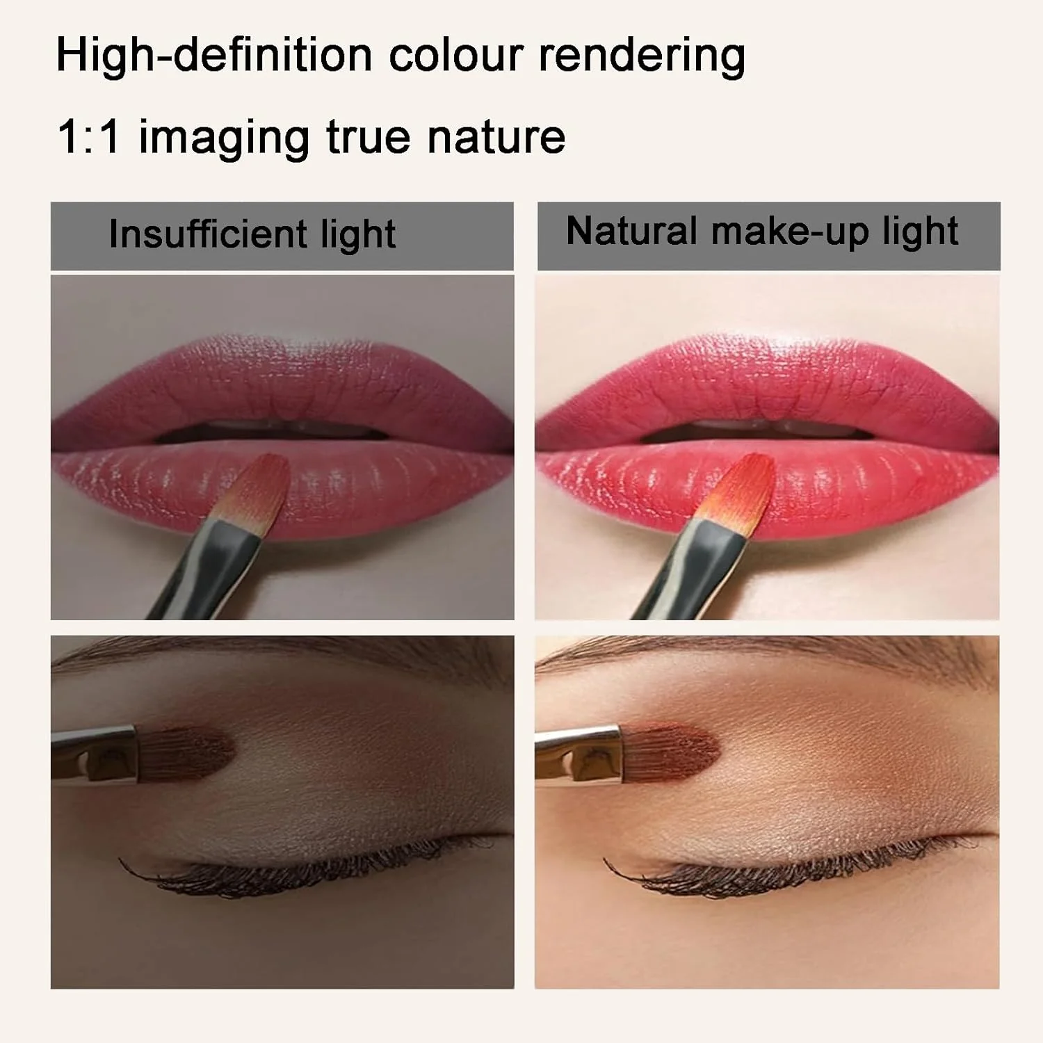 آینه حمام ال ای دی با نور پس زمینه 61 در 71 سانتی متر برای روشویی، آینه حمام ضد بخار با چراغ، دیمر دار، با کلید لمسی، آینه دیواری مدرن حمام با لمس