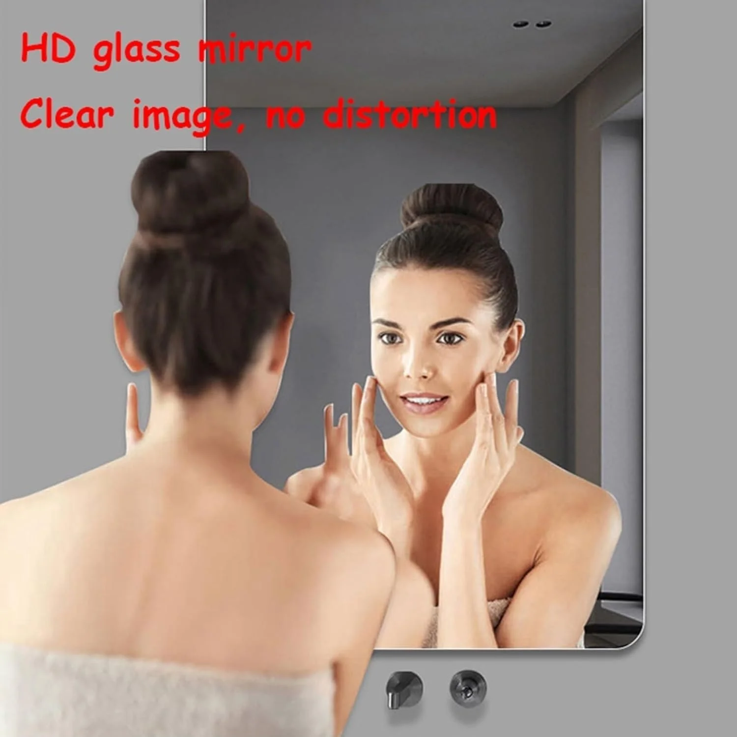 آینه حمام LED با نور پس زمینه، آینه دیواری نوردار، 500X750mm، 600X900mm، آینه روشویی با نور قابل تنظیم، حافظه، 3 رنگ نور آینه حمام LED با نور پس زمینه، آینه دیواری نوردار، 500X750mm، 600X900mm، آینه روشویی با نور قابل تنظیم، حافظه، 3 رنگ نور