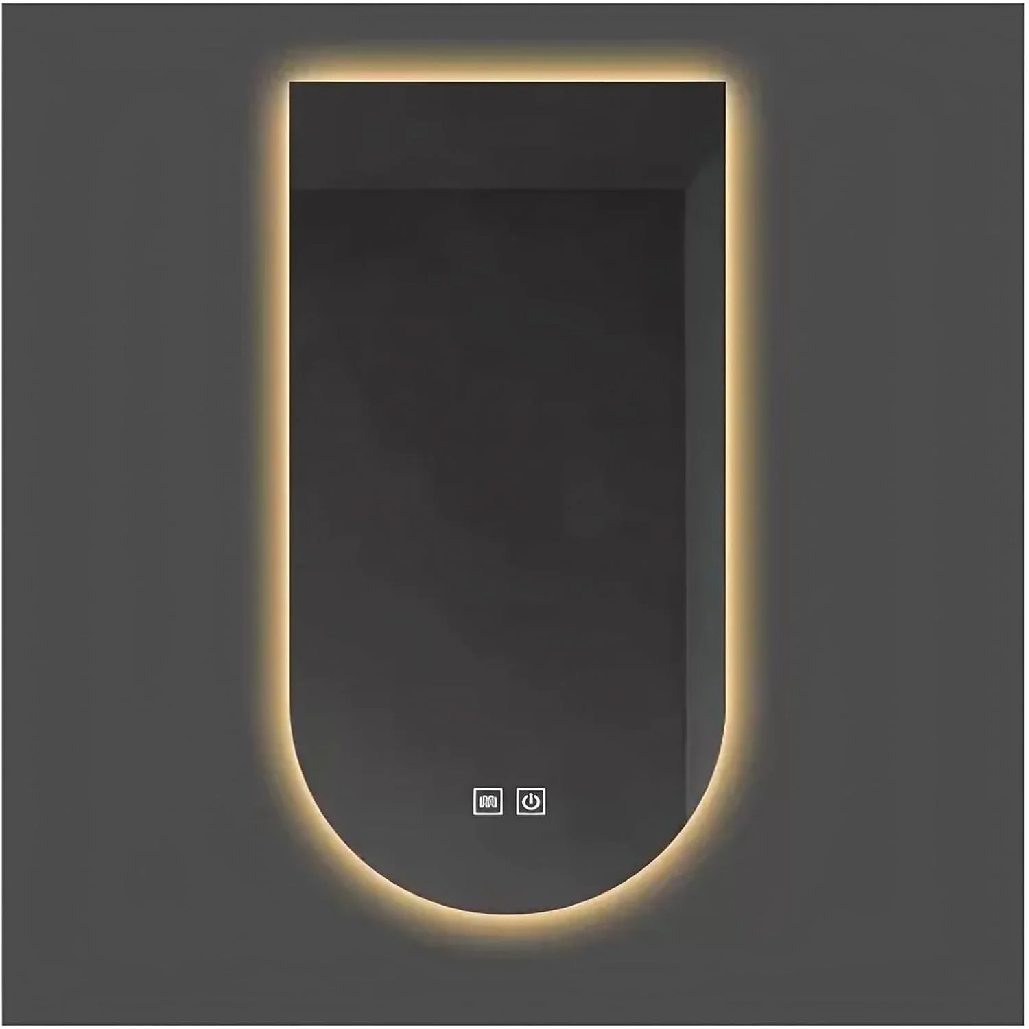 آینه حمام چراغ دار 40x70 سانتی متر، ضد بخار، آینه ال ای دی ضد شکست، 3 رنگ قابل تنظیم با دکمه لمسی، قابل نصب روی دیوار