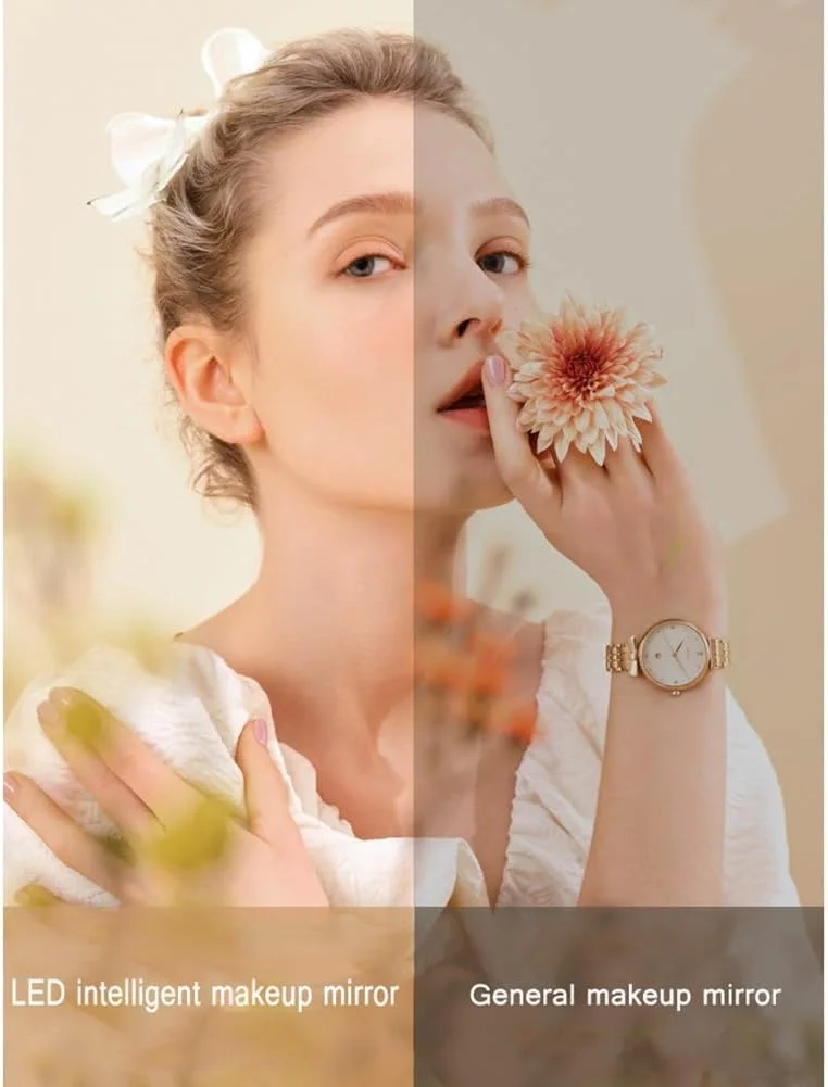 آینه حمام LED، آینه های روشویی ضد بخار 500 x 700 میلی متر با چراغ، آینه های آرایشی دیواری با دکمه لمسی و 3 رنگ با قابلیت تنظیم نور آینه حمام LED، آینه های روشویی ضد بخار 500 x 700 میلی متر با چراغ، آینه های آرایشی دیواری با دکمه لمسی و 3 رنگ با قابلیت تنظیم نور