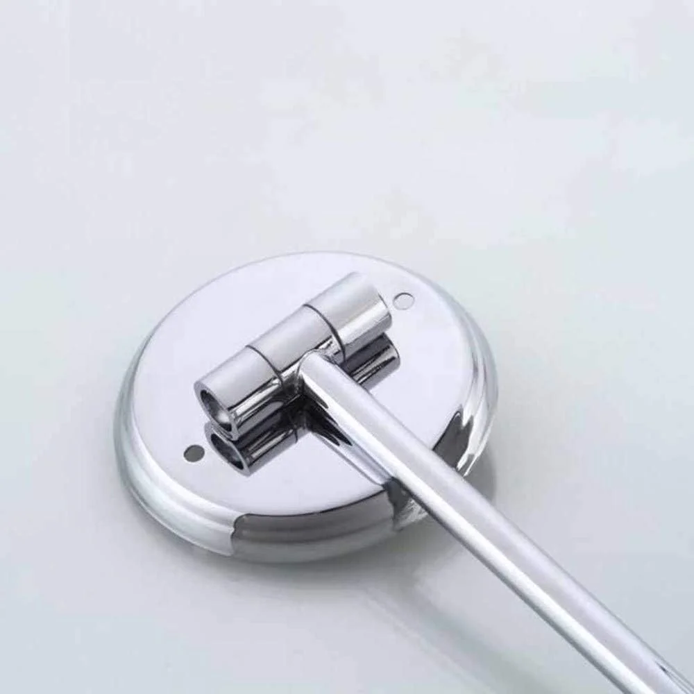 آینه آرایشی، آینه آرایشگاهی، آینه دو طرفه با بزرگنمایی 3 برابر مناسب اصلاح و آرایش، قابل نصب روی دیوار (رنگ: مشکی) (نیکل برس خورده)