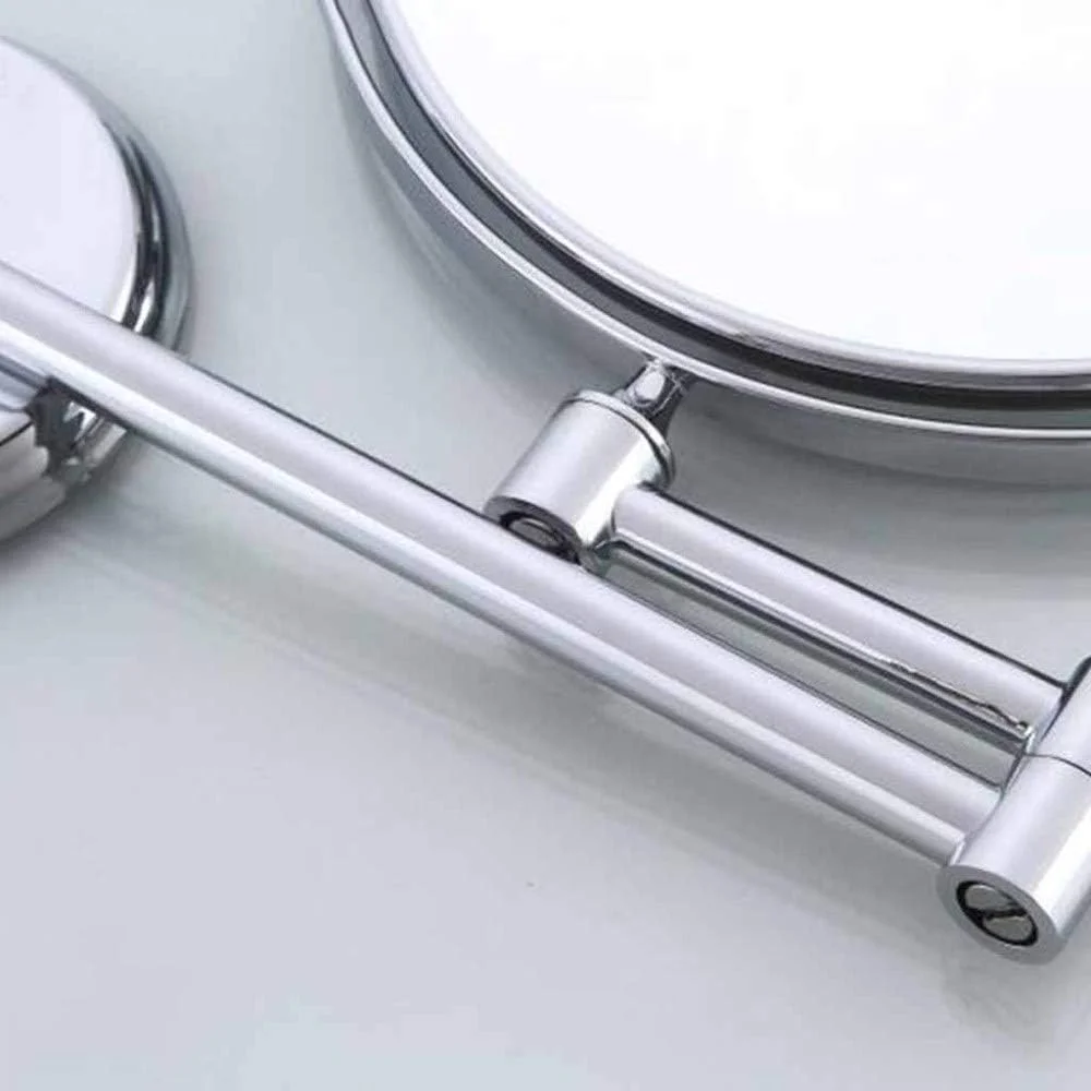 آینه آرایشی، آینه آرایشگاهی، آینه دو طرفه با بزرگنمایی 3 برابر مناسب اصلاح و آرایش قابل نصب روی دیوار (رنگ: مشکی) (رزگلد)