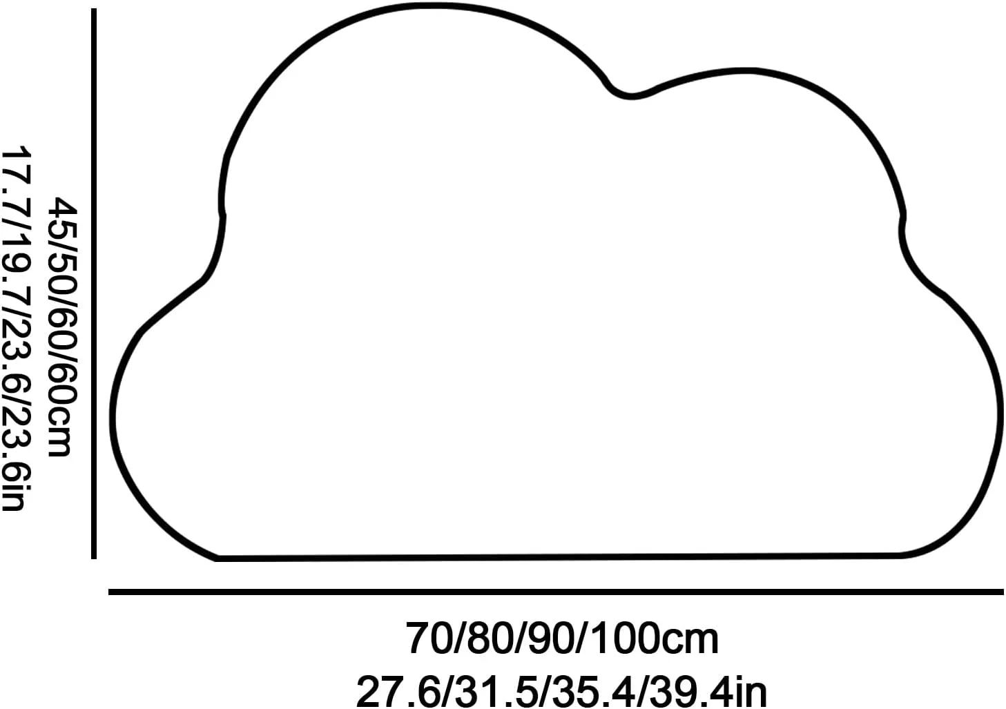آینه حمام LED، آینه حمام طرح ابر، آینه دیواری ضد بخار هوشمند، ایمن و ضد انفجار، آینه انتزاعی ارگانیک برای اتاق نشیمن، حمام، اتاق خواب، ورودی (60*90 سانتی متر)