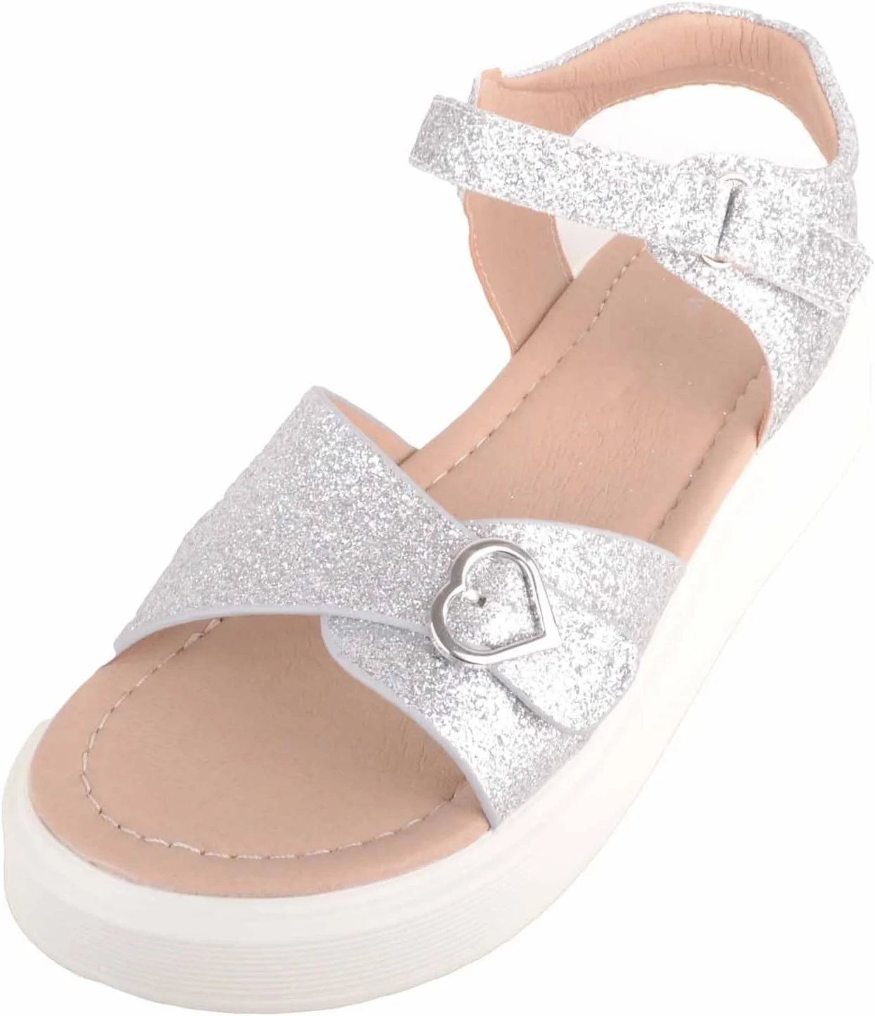 صندل تابستانی سبک وزن اکلیلی دخترانه ABSOLUTE FOOTWEAR، نقره ای، سایز 1 انگلیس