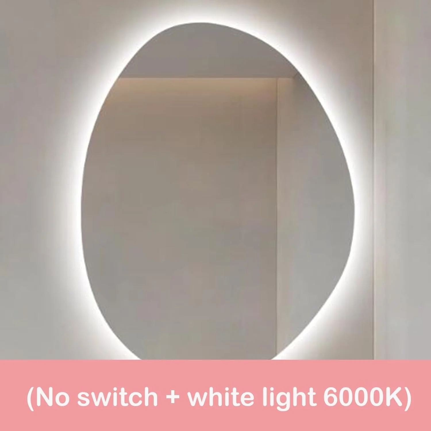 آینه روشویی ال ای دی دار با قابلیت تنظیم نور، آینه دیواری ضد بخار برای روشویی، آینه آرایش با چراغ های ال ای دی، آینه دیواری تزئینی، آینه نامنظم