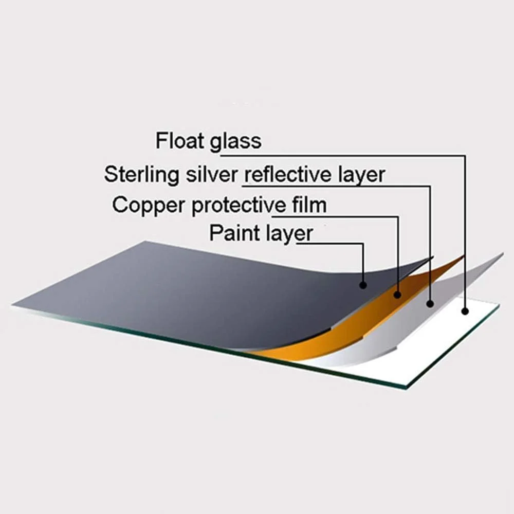 آینه آرایشی LED حمام، بیضی شکل بدون قاب نورانی، نور پس زمینه، آینه آرایشی، دیمر دار [کلید لمسی + نمایش زمان] (اندازه: 6080 سانتی متر) ()