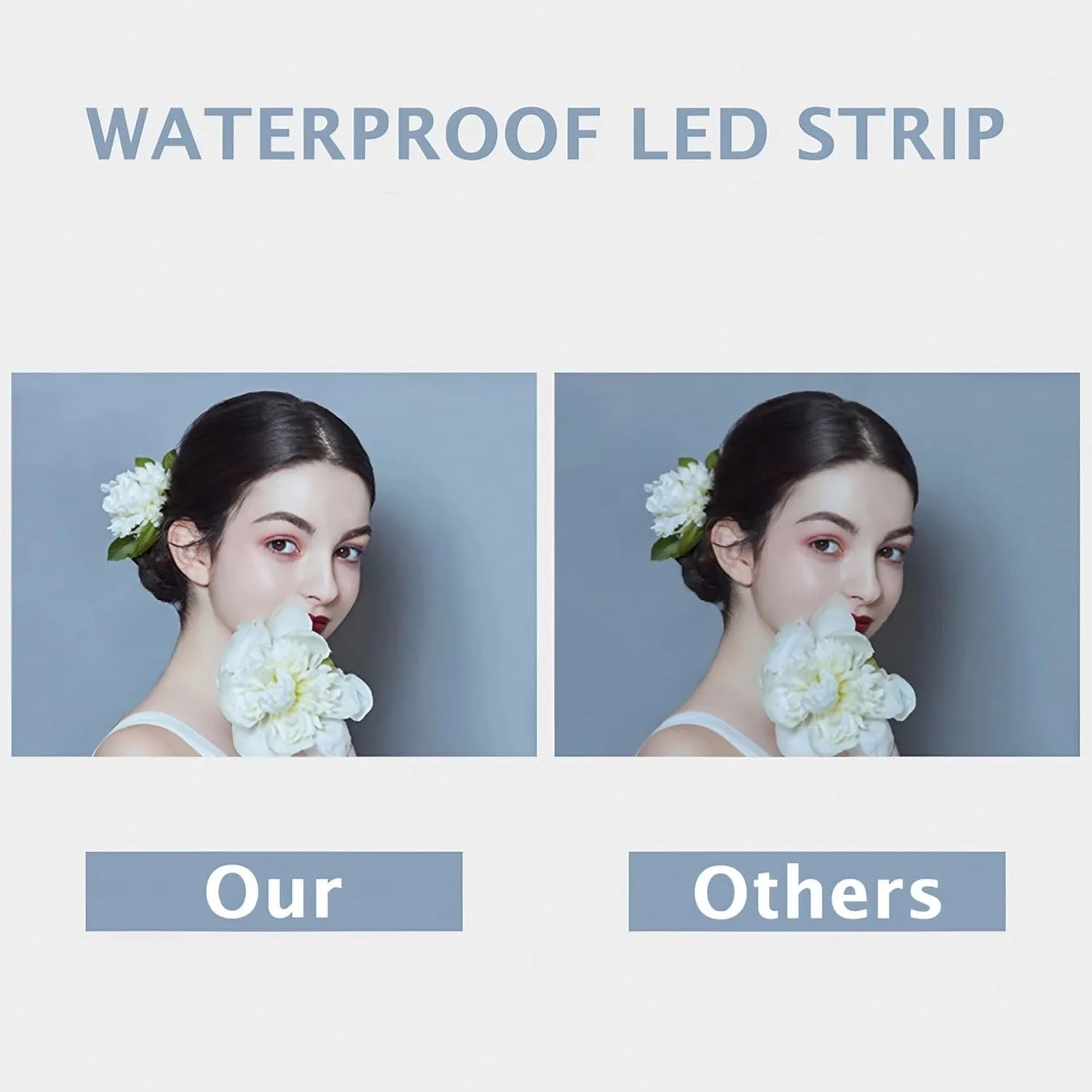 آینه حمام ال ای دی بیضی شکل 50 در 50 سانتی متر، آینه روشویی بدون قاب با ضد بخار، آینه دیواری لمسی با قابلیت تنظیم نور در 3 رنگ برای اتاق خواب، اتاق نشیمن