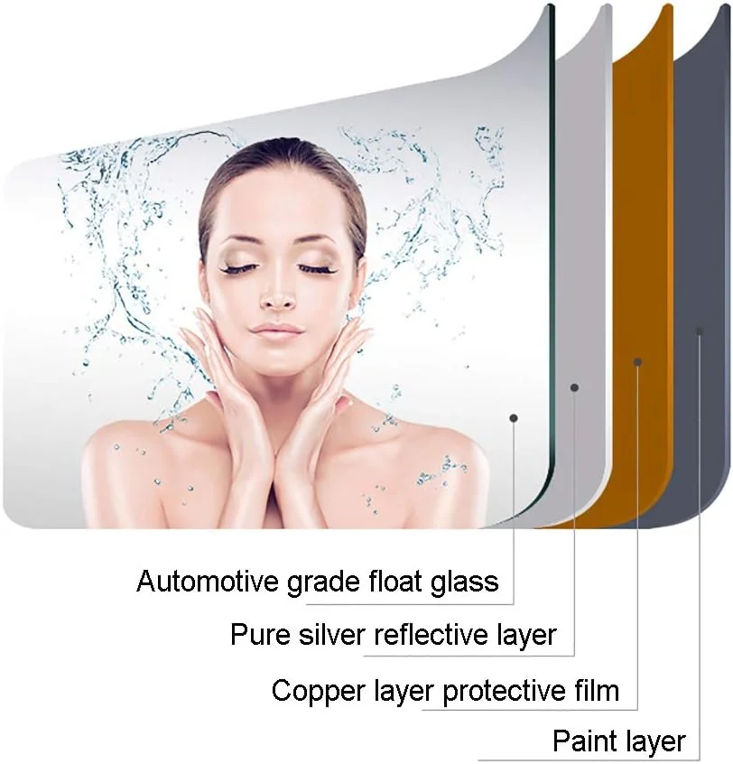 آینه دیواری LED حمام با نور سفید/گرم، آینه گرد روشن حمام با عملکرد ضد انفجار برای آرایش و اصلاح