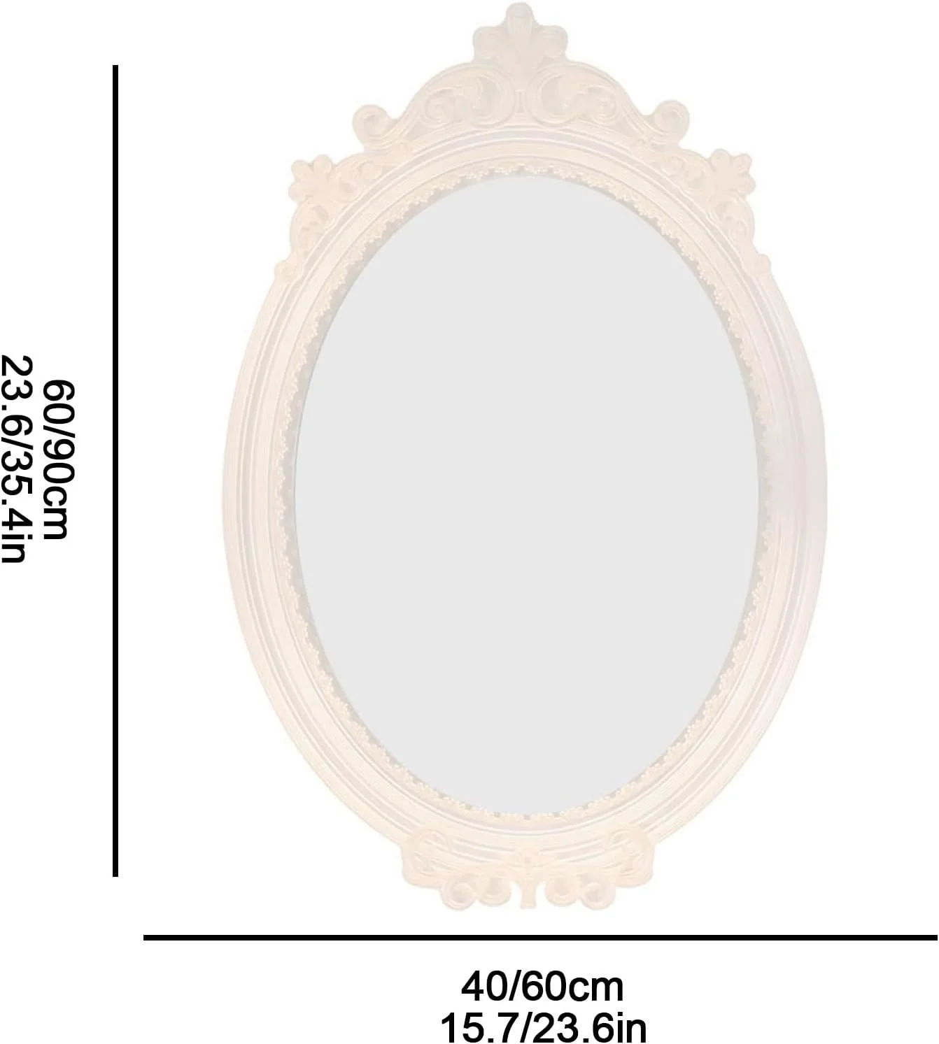 آینه بیضی شکل حمام با چراغ، آینه آرایشی دیواری LED با نور پس زمینه، آینه حمام با دکمه های لمسی هوشمند، 3 رنگ قابل تنظیم، قاب اکریلیک ضد بخار هوشمند (تک لمسی 40*60 سانتی متر) آینه بیضی شکل حمام با چراغ، آینه آرایشی دیواری LED با نور پس زمینه، آینه حمام با دکمه های لمسی هوشمند، 3 رنگ قابل تنظیم، قاب اکریلیک ضد بخار هوشمند (تک لمسی 40*60 سانتی متر)