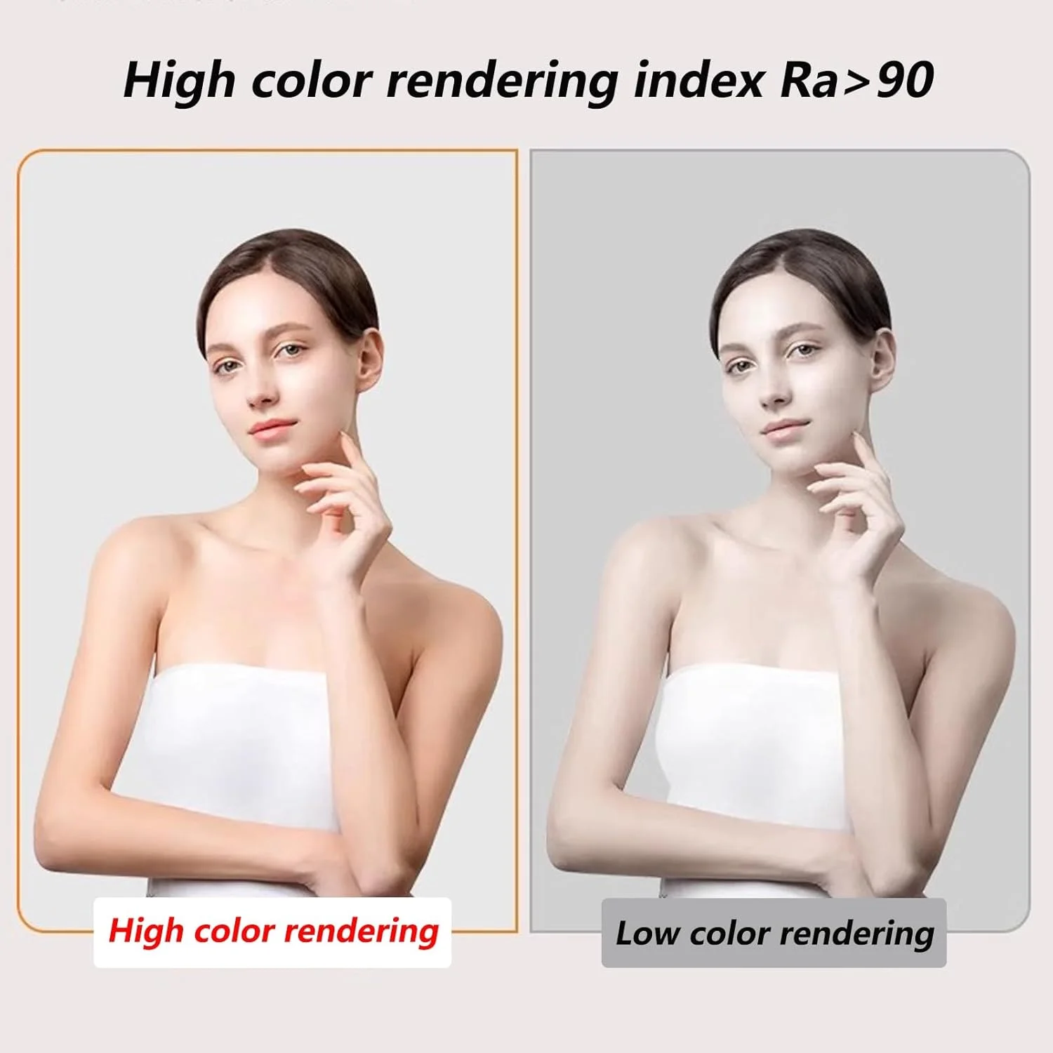 آینه حمام با نور ال ای دی، آینه روشویی دیواری نورانی با دیمستر و کلید لمسی، آینه روشویی آویز، نور ال ای دی کم نور شونده 3 رنگ (رنگ: راست، سایز: 70 سانتی متر)