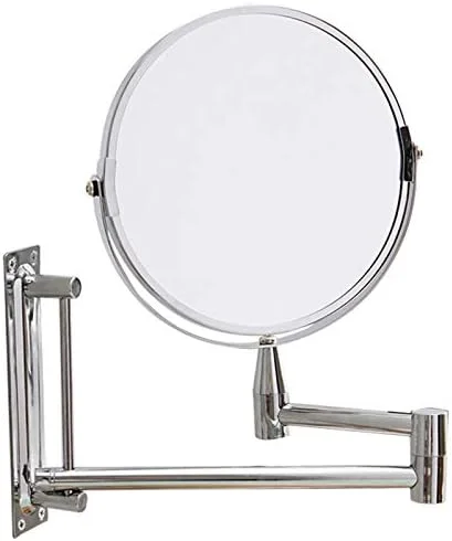 آینه آرایشی دو طرفه با بزرگنمایی، نصب دیواری، چرخان و تاشو آینه آرایشی دو طرفه با بزرگنمایی، نصب دیواری، چرخان و تاشو