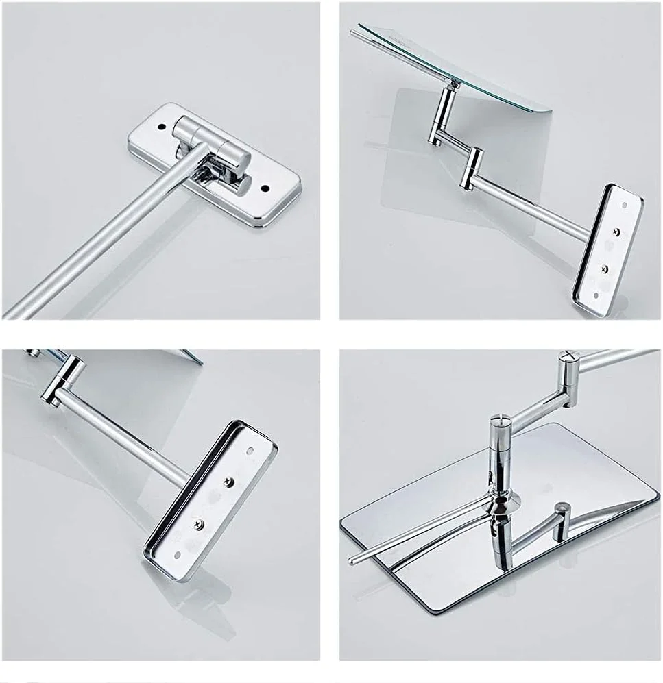 آینه آرایشی دیواری، آینه حمام با بزرگنمایی 3 برابر، آینه آرایشی تاشو مناسب اصلاح صورت در اتاق خواب، گرد