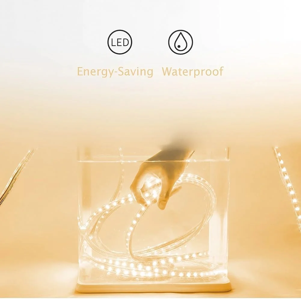 آینه بیضی ال ای دی 50 در 80 سانتی متری حمام با چراغ، آینه ضد بخار، آینه آرایشی دیواری با قابلیت تنظیم نور در 3 رنگ، طلایی