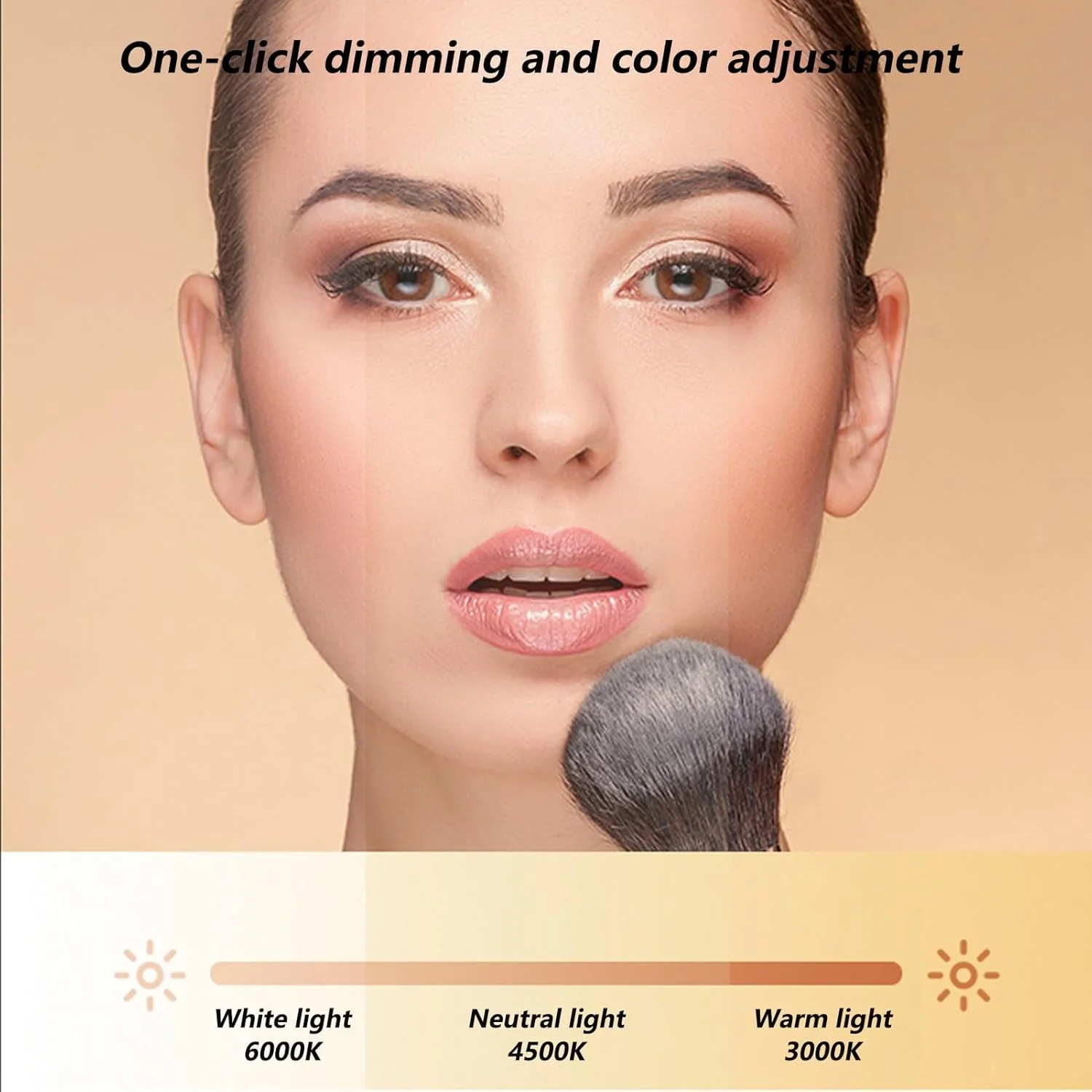 آینه حمام، آینه آرایشی دیواری ابری نامنظم با چراغ های LED و ضد بخار، آینه دیواری با کلید لمسی، 3 حالت نور (رنگ: A، اندازه: 50 * 70 سانتی متر)