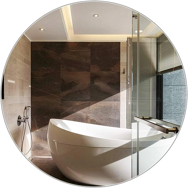 آینه حمام، آینه روشویی گرد دیواری، بدون قاب مناسب اتاق خواب و هتل، 60/70 سانتی متر (70 سانتی متر)