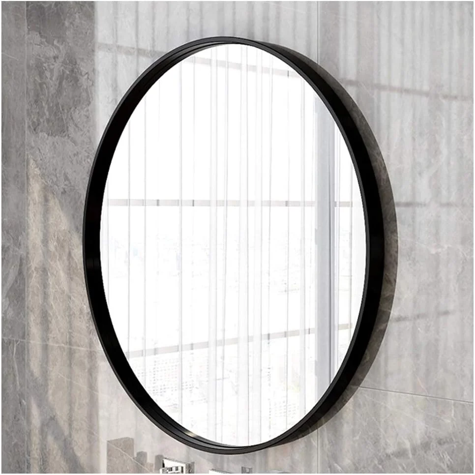 آینه حمام - آینه حمام گرد آلیاژ آلومینیوم ضد آب و ضد رطوبت مناسب برای راهرو حمام، ورودی و غیره طلایی