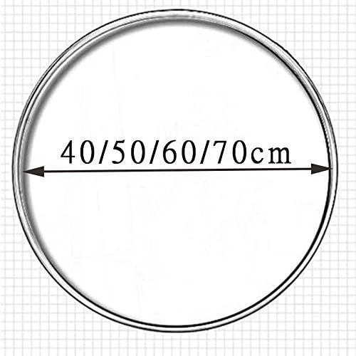 آینه حمام، آینه گرد دیواری، قاب فلزی بادوام / طلایی / 40 سانتی متر