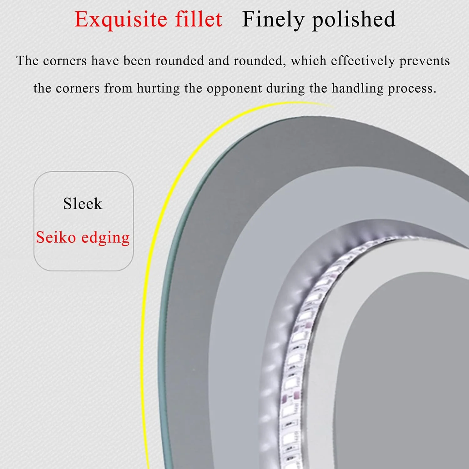 آینه حمام LED، آینه روشویی ضد بخار دیواری با کلید لمسی، نور سفید/نور گرم، 60 سانتی متر / 70 سانتی متر / 80 سانتی متر، ضد آب IP65، نور گرم - 80 سانتی متر / 31.5 اینچ