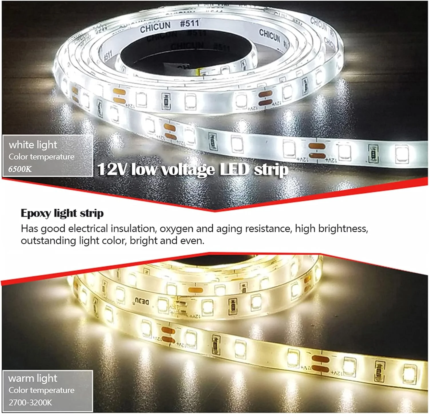 آینه حمام LED دیواری، آینه ضد بخار برای روشویی با کلید لمسی، نور سفید/نور گرم، ضد آب IP54، روشنایی قابل تنظیم، نور سفید - 80 سانتی متر / 31.5 اینچ